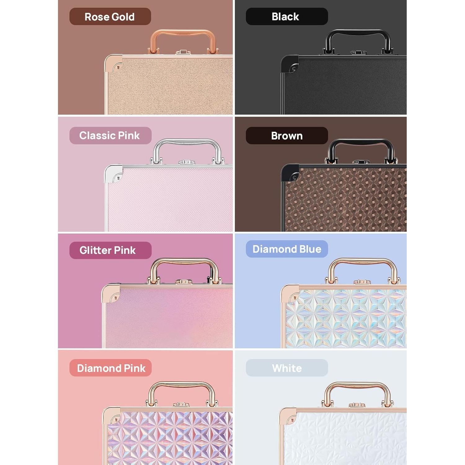 Estuche de Maquillaje OMIRO con Espejo LED Ajustable Negro