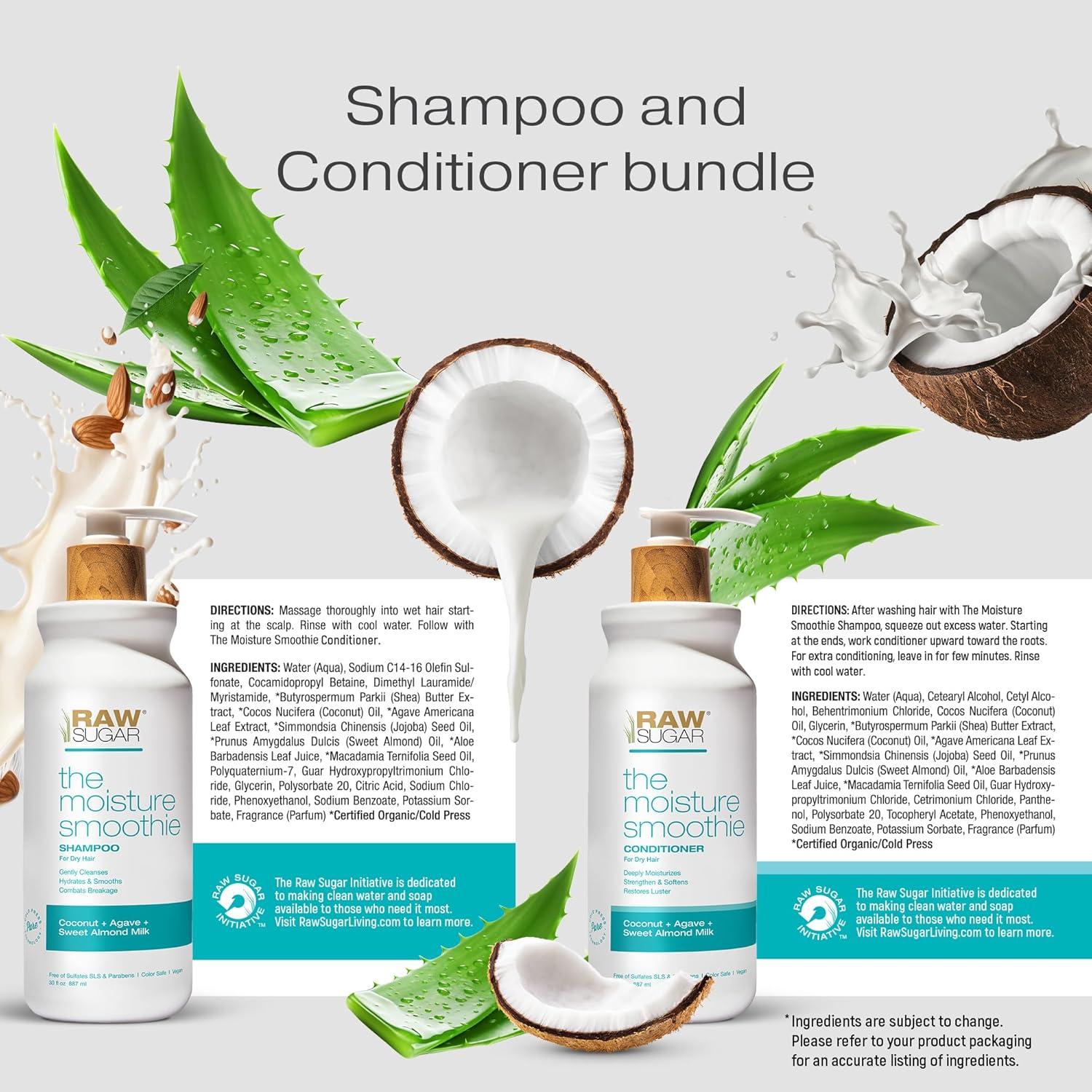 Champú y Acondicionador Moisture Smoothie Azúcar Crudo 30oz