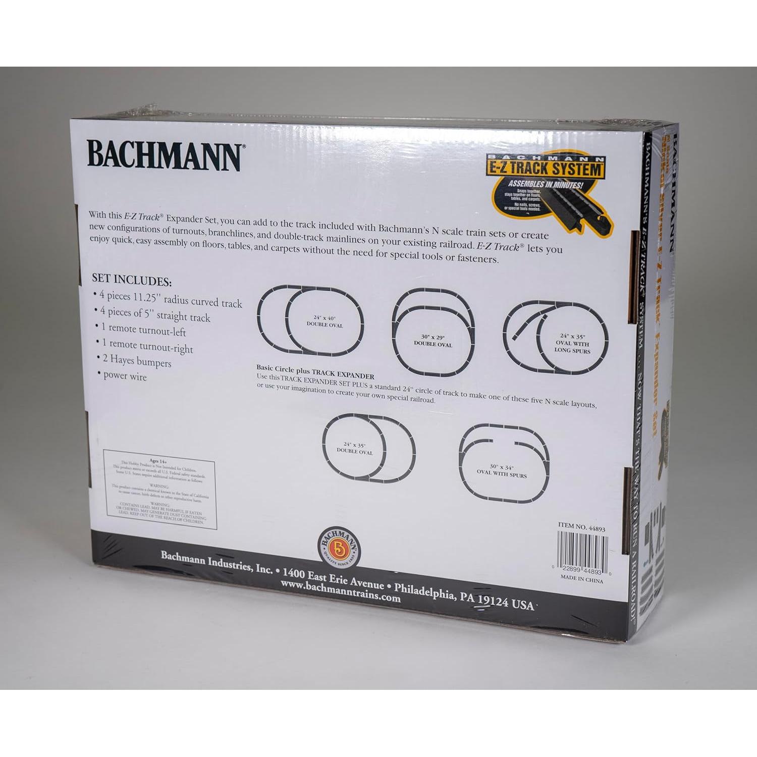 Conjunto Expansión E-Z Track Bachmann Escala N 28,58 cm