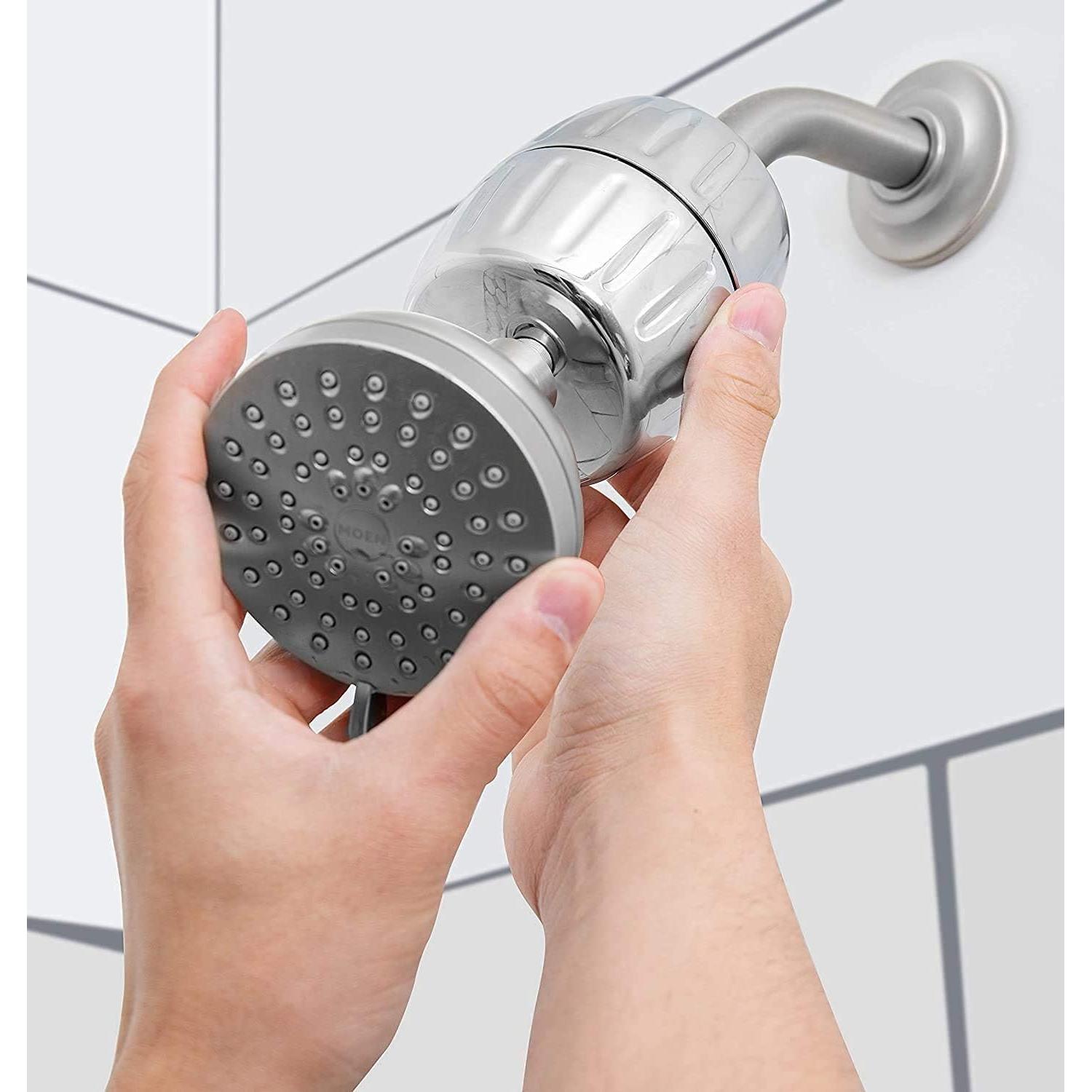 Filtro de Ducha AquaBliss SF500 - Alta Filtración Níquel Cepillado