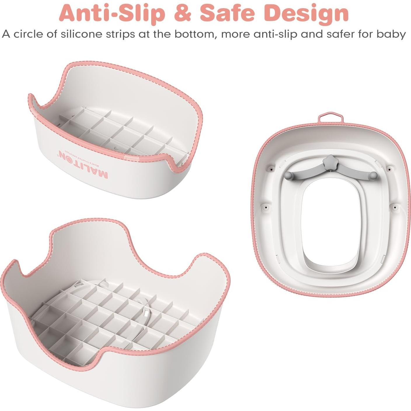 Asiento de Entrenamiento para Baño Maliton Rosa 2 en 1