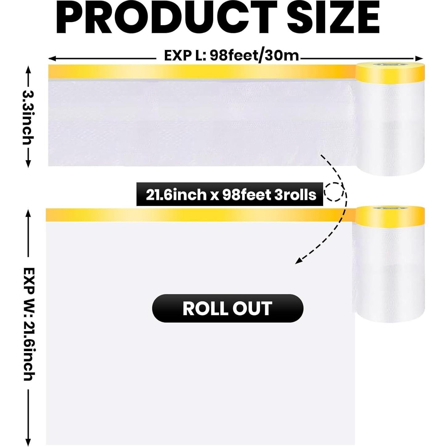 Película de Enmascarar ADHES 55 cm x 30 m - 3 Rollos