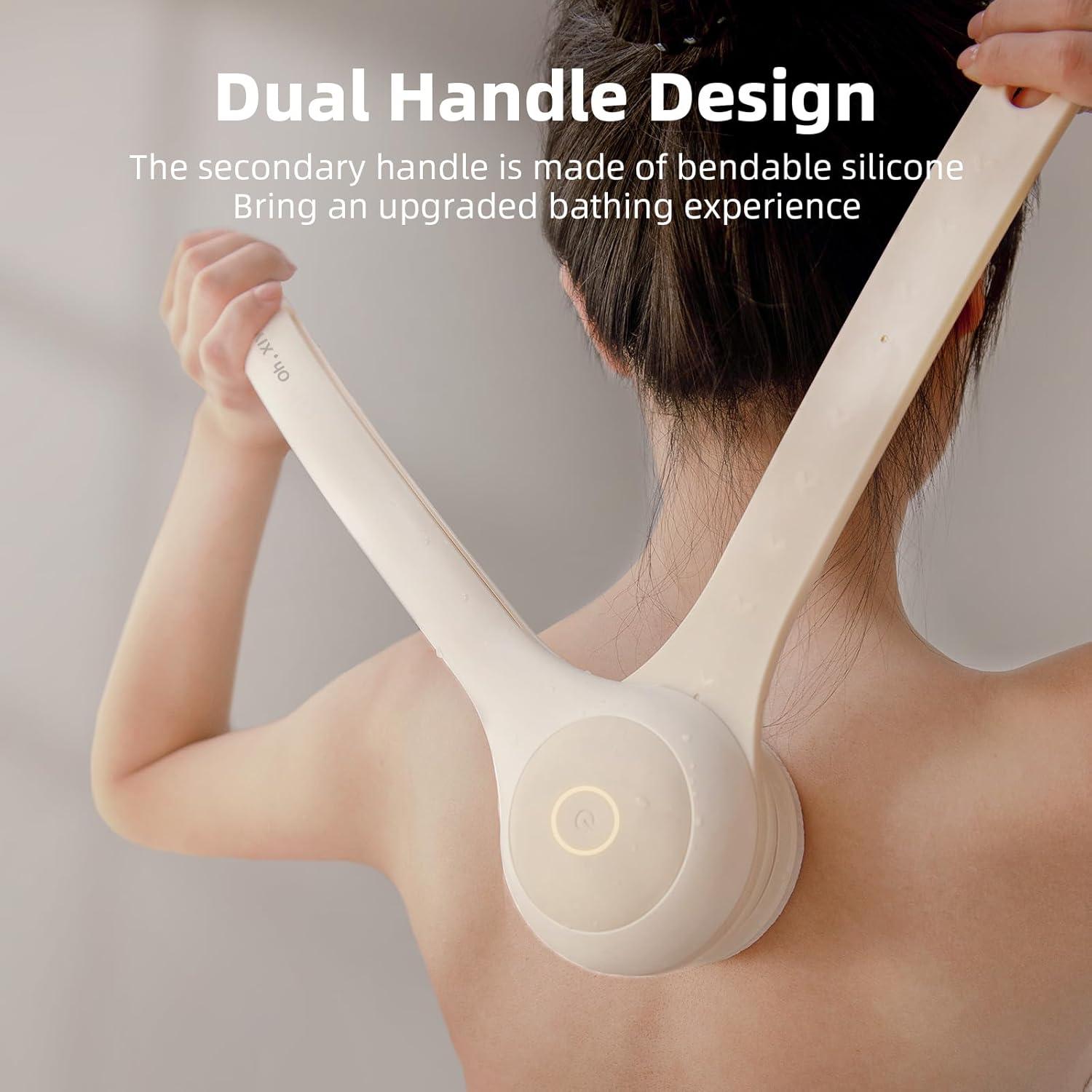 Cepillo Corporal Eléctrico Oh, XIYU Rosa Crisantemo IPX7 3 Cabezas