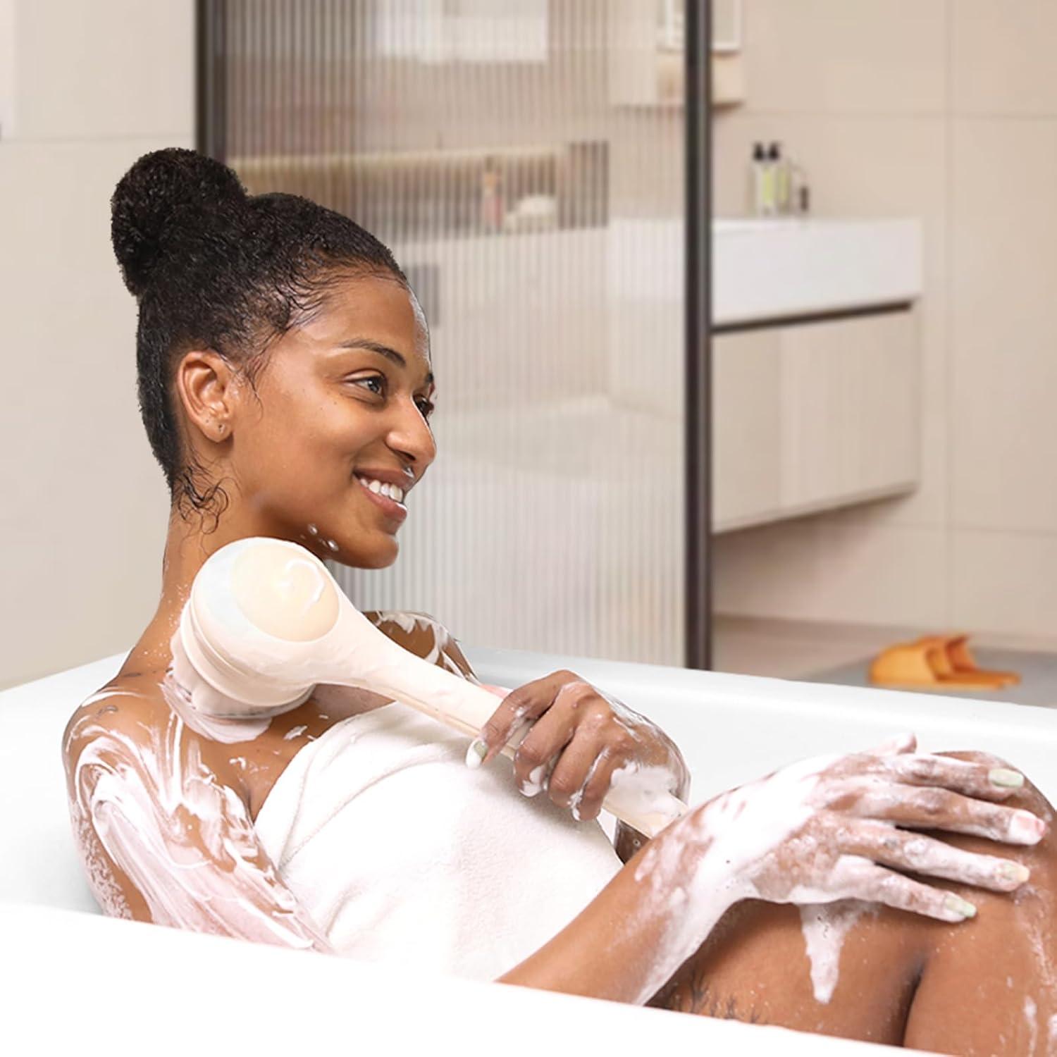 Cepillo Corporal Eléctrico Oh, XIYU Rosa Crisantemo IPX7 3 Cabezas