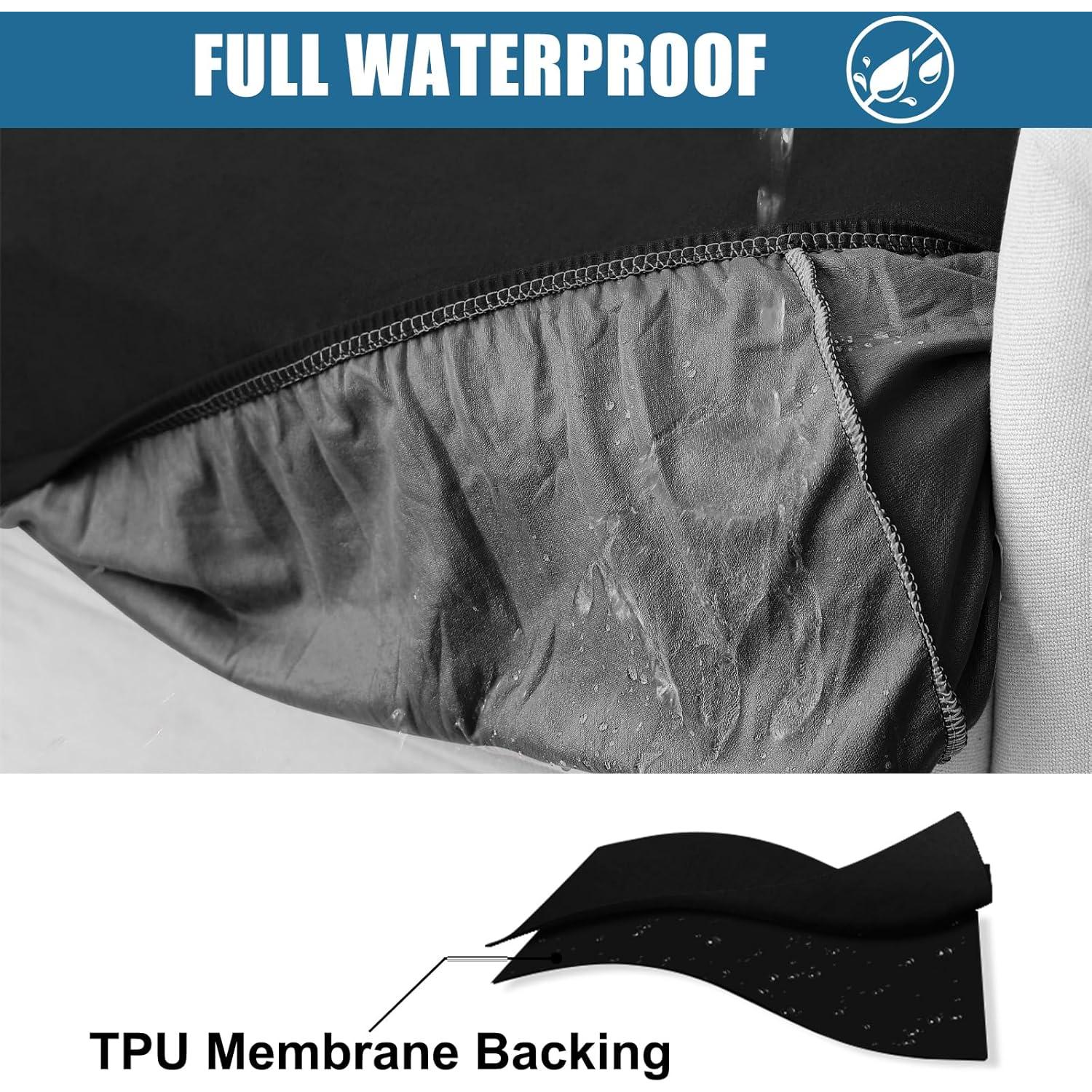 Cubierta de Cojines de Sofá Impermeable Smiry - Negro