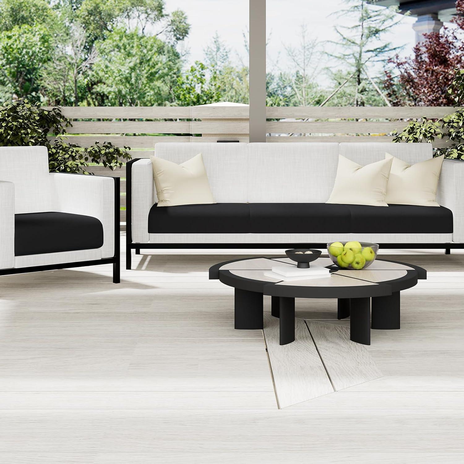 Cubierta de Cojines de Sofá Impermeable Smiry - Negro