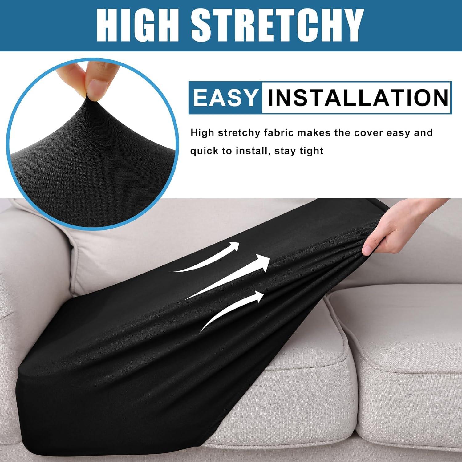 Cubierta de Cojines de Sofá Impermeable Smiry - Negro