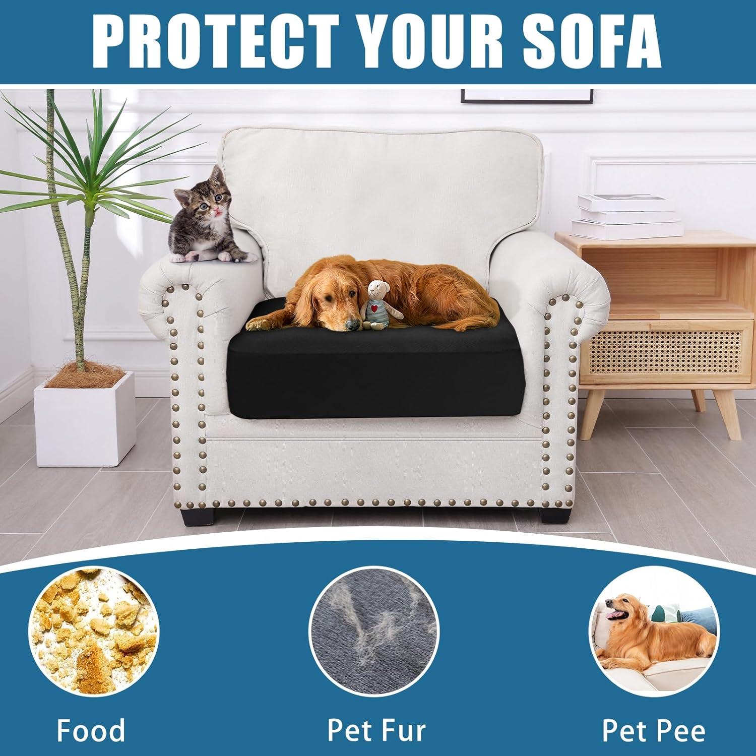 Cubierta de Cojines de Sofá Impermeable Smiry - Negro