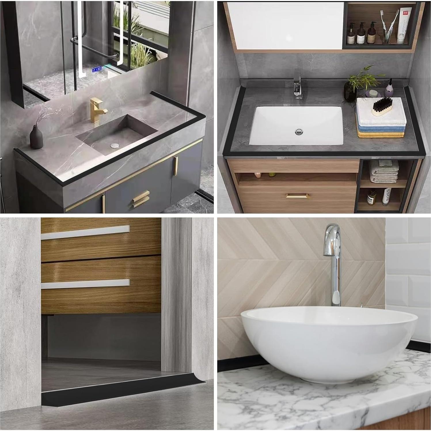 Umbral de Ducha de Silicona Aecsze 99 cm Impermeable Negro