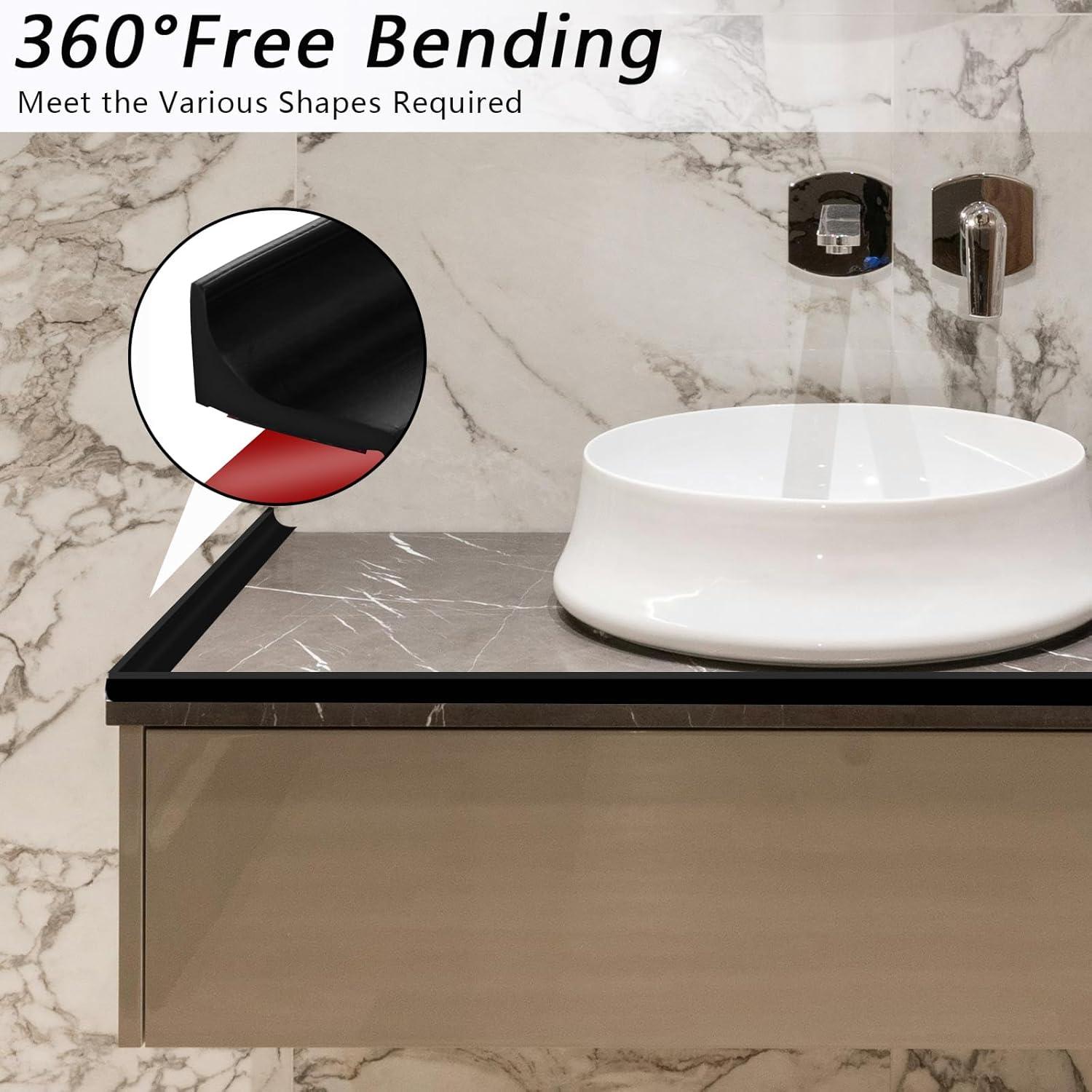 Umbral de Ducha de Silicona Aecsze 99 cm Impermeable Negro