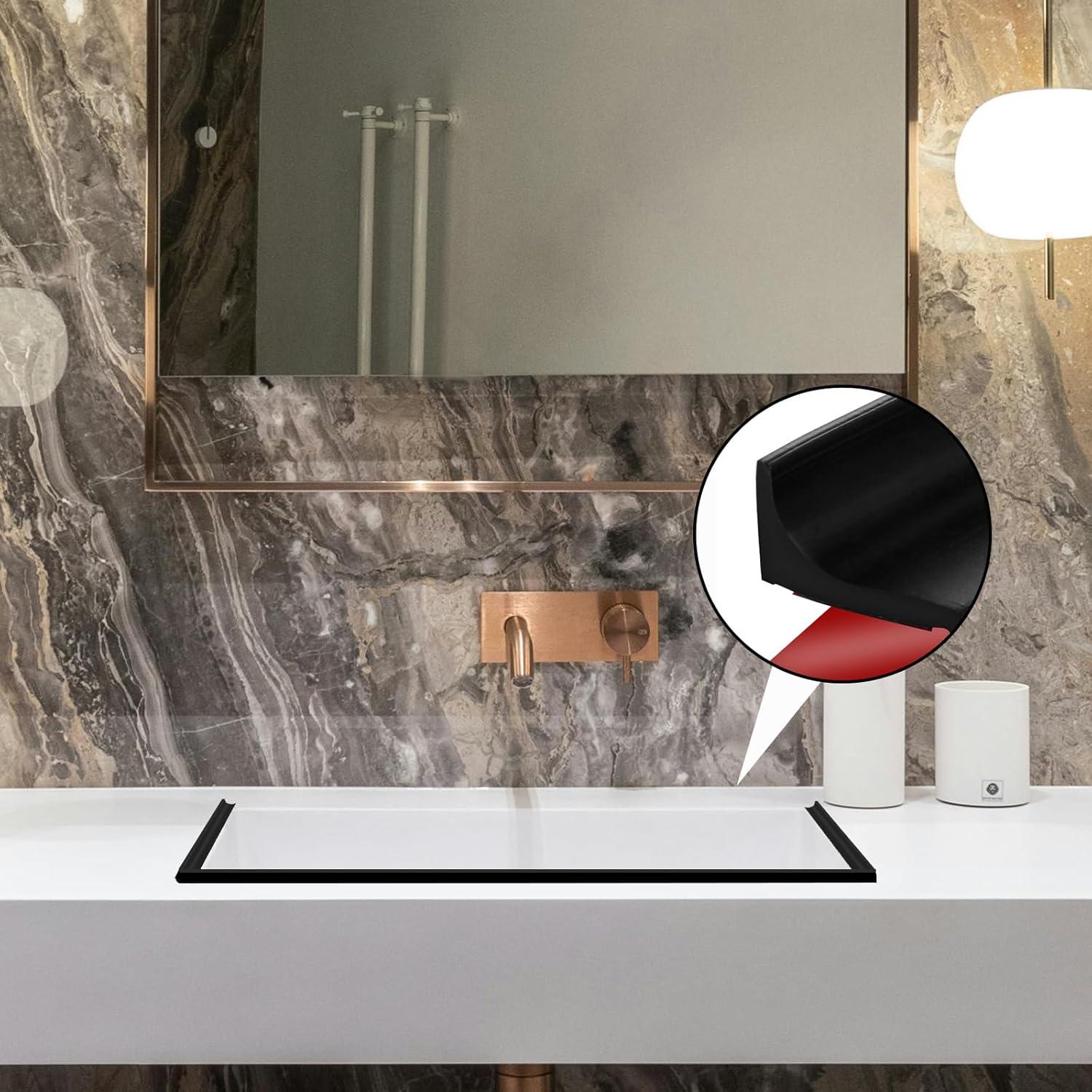 Umbral de Ducha de Silicona Aecsze 99 cm Impermeable Negro