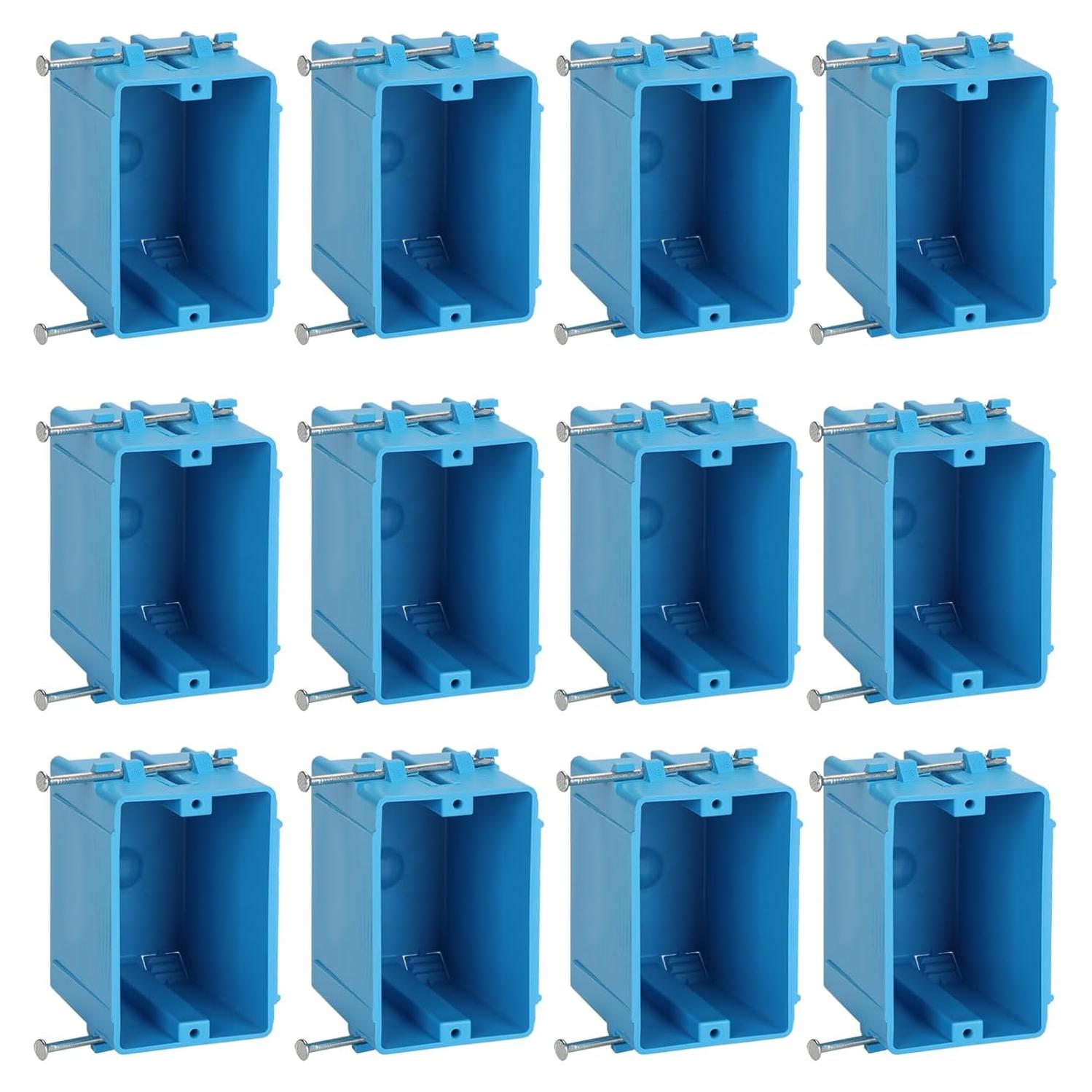 Caja Eléctrica de PVC 1-Gang 18 Pulgadas Cúbicas YQXIUTE - 12 Paquete