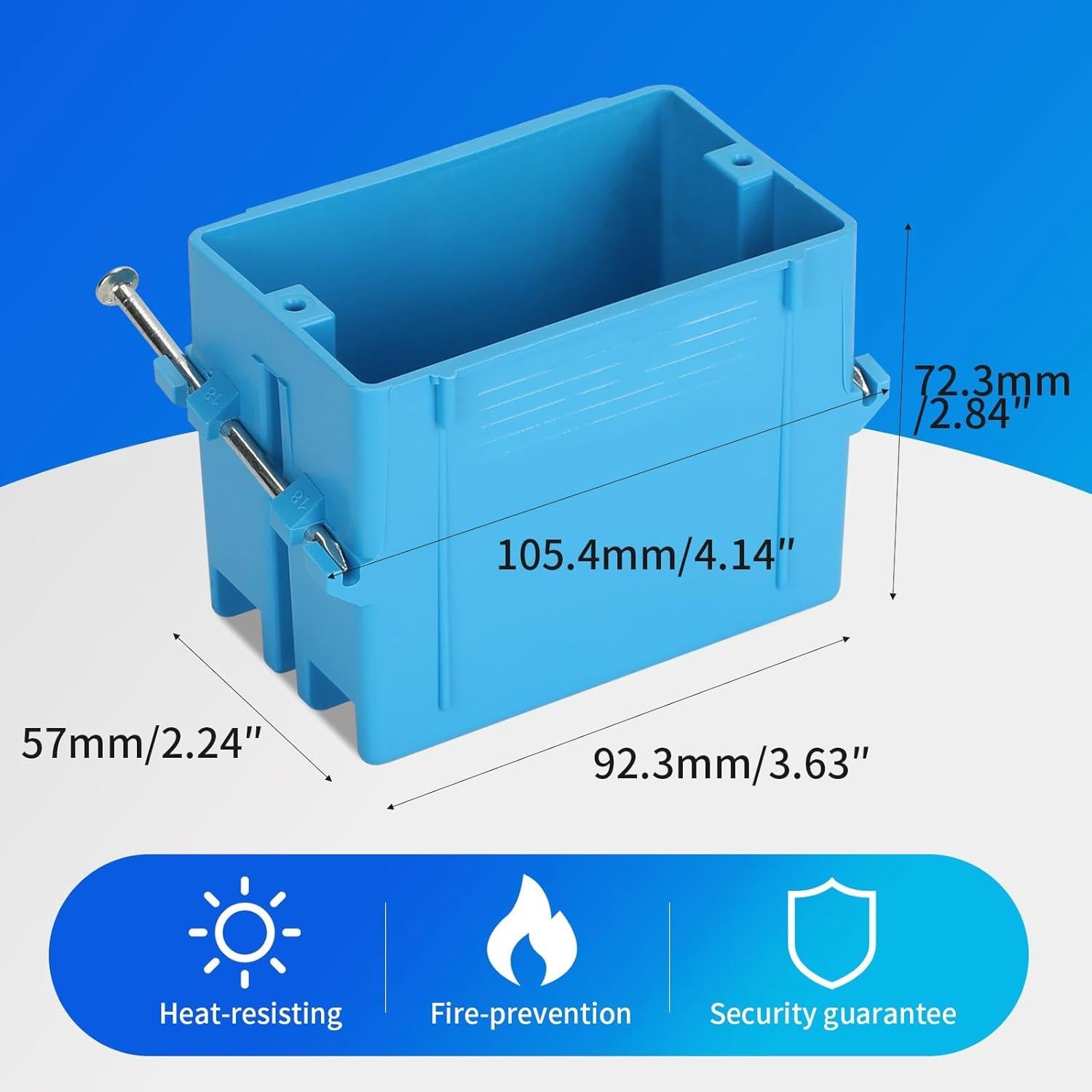 Caja Eléctrica de PVC 1-Gang 18 Pulgadas Cúbicas YQXIUTE - 12 Paquete