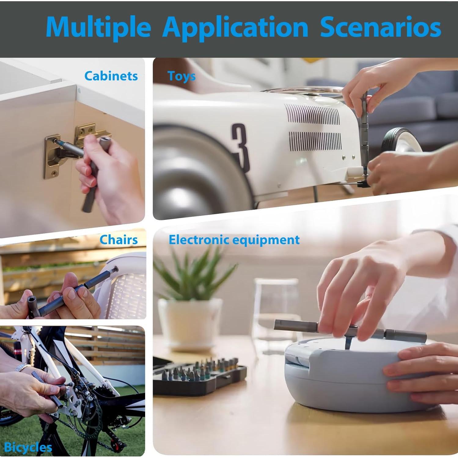 Kit de Destornillador de Carraca AMIR 42 en 1 con Puntas Magnéticas