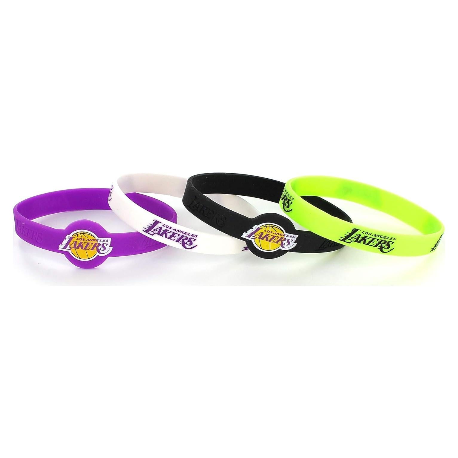 Pulsera de Silicona Aminco NBA Unisex Talla Única 4 Pzas