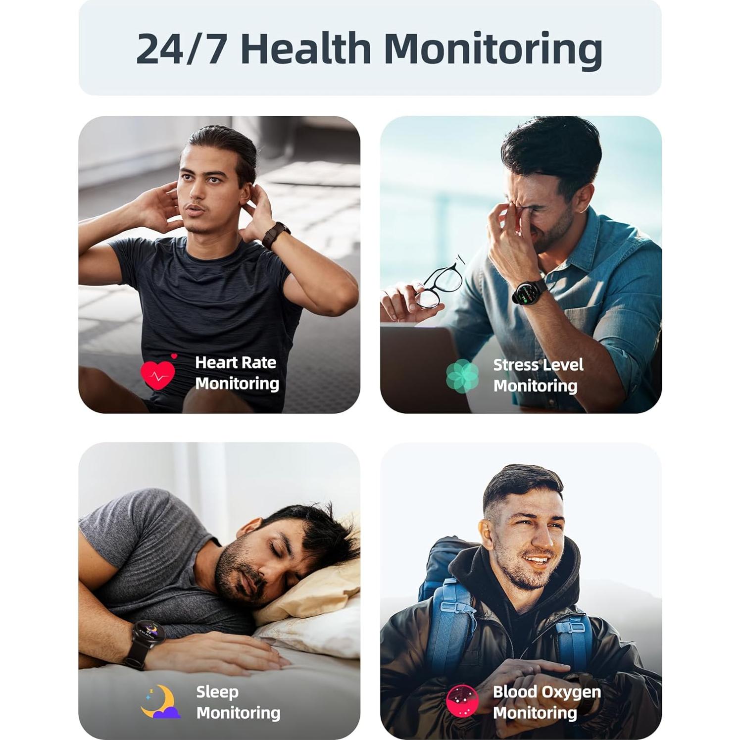 Reloj Inteligente Parsonver SR3 44mm Negro - Impermeable 5ATM