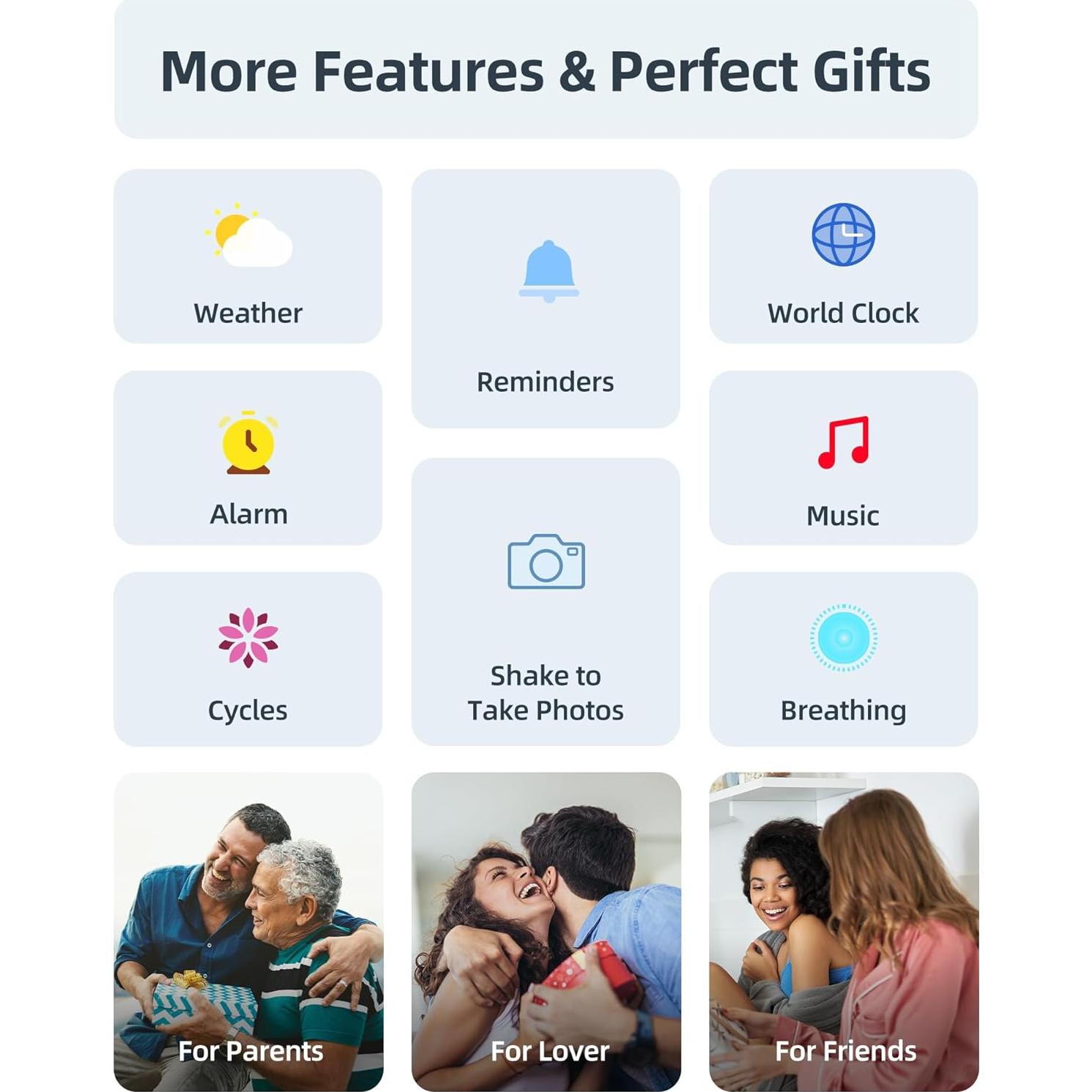 Reloj Inteligente Parsonver SR3 44mm Negro - Impermeable 5ATM