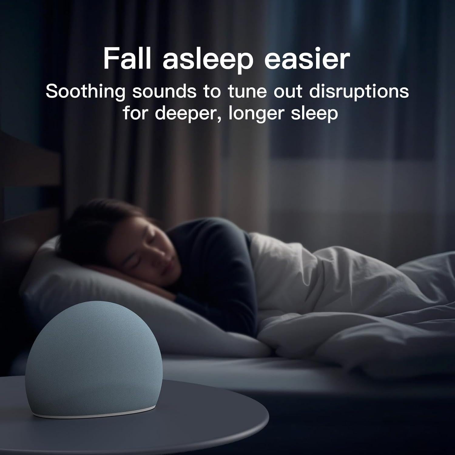 Reloj Despertador HOUSBAY TS9 con Sonido Blanco y Luz Azul