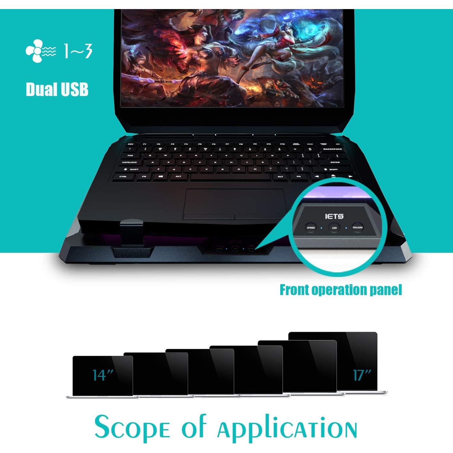 Almohadilla de Enfriamiento IETS GT300 para Laptop 14-17"