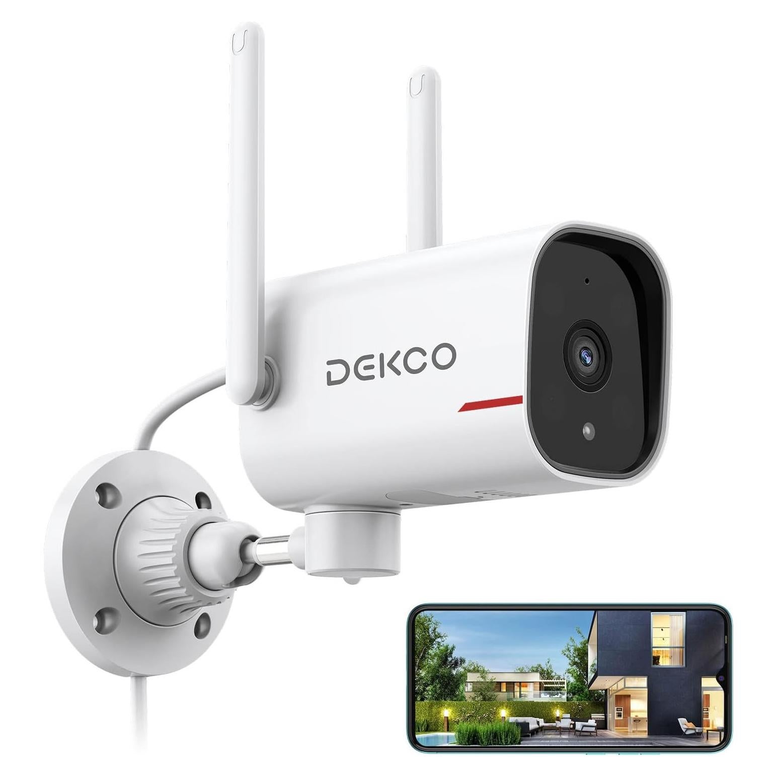 Cámara de Seguridad WiFi DEKCO 2K con Visión Nocturna Color