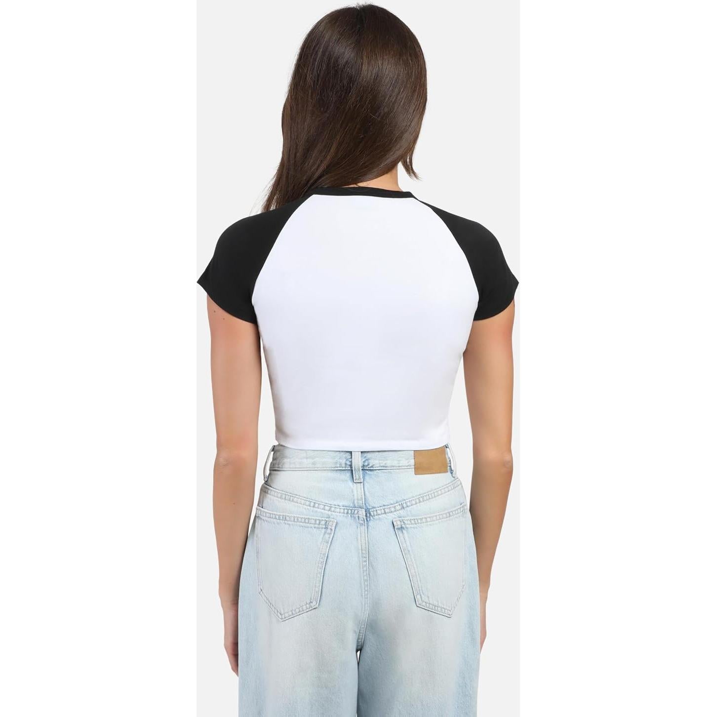 Playera Crop HYPE AND VICE Ohio State Negra Talla Grande