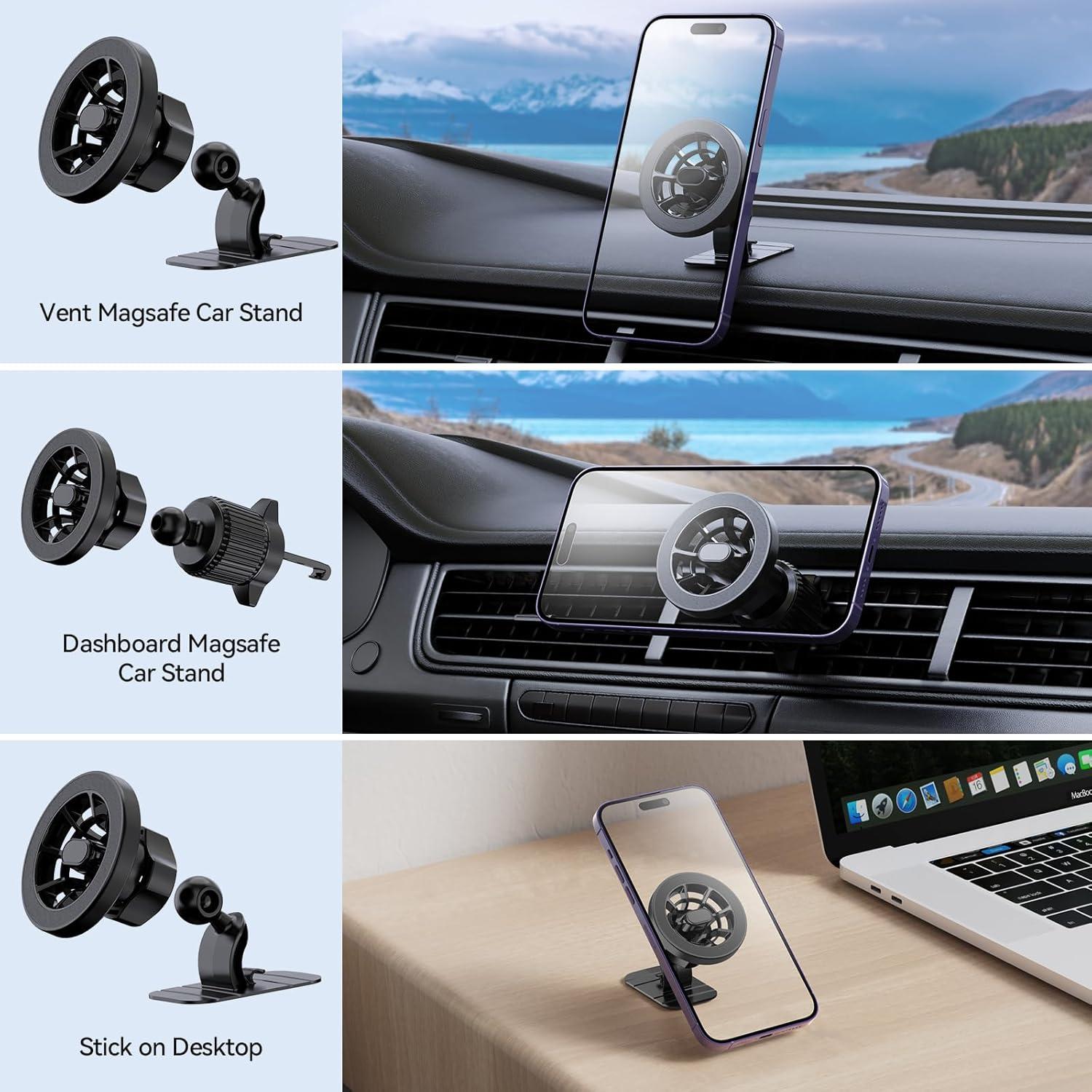 Soporte Magnético para Coche Ossvaln Magsafe 2 en 1
