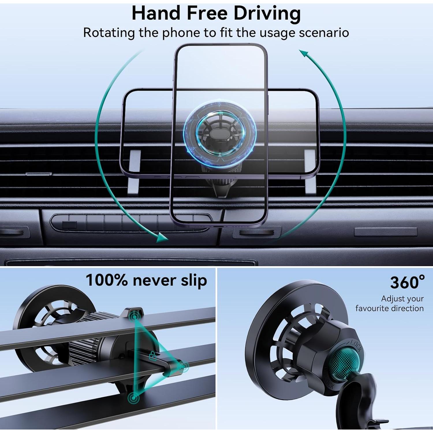 Soporte Magnético para Coche Ossvaln Magsafe 2 en 1