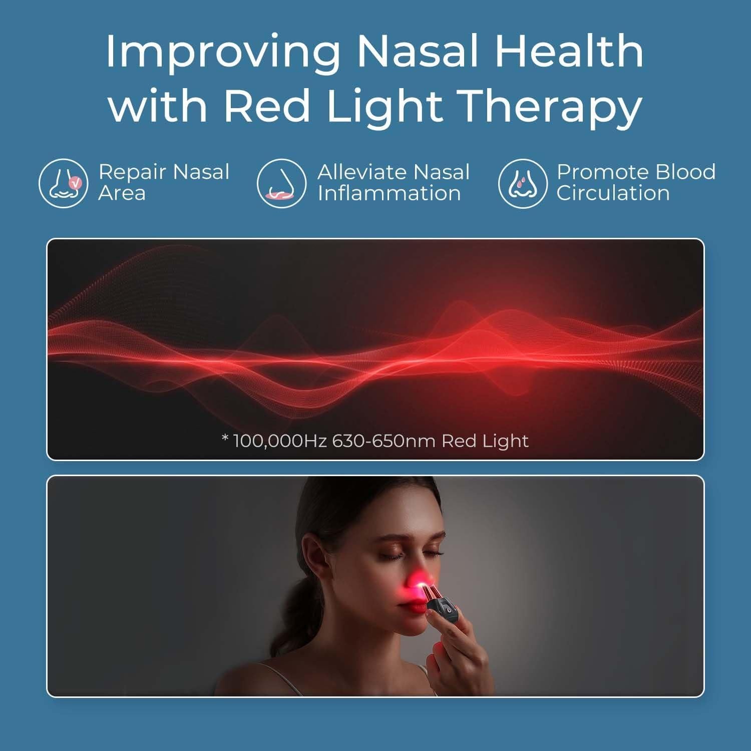 Terapia de Luz Roja Portátil Scienlodic - Inhalador Nasal Infrarrojo