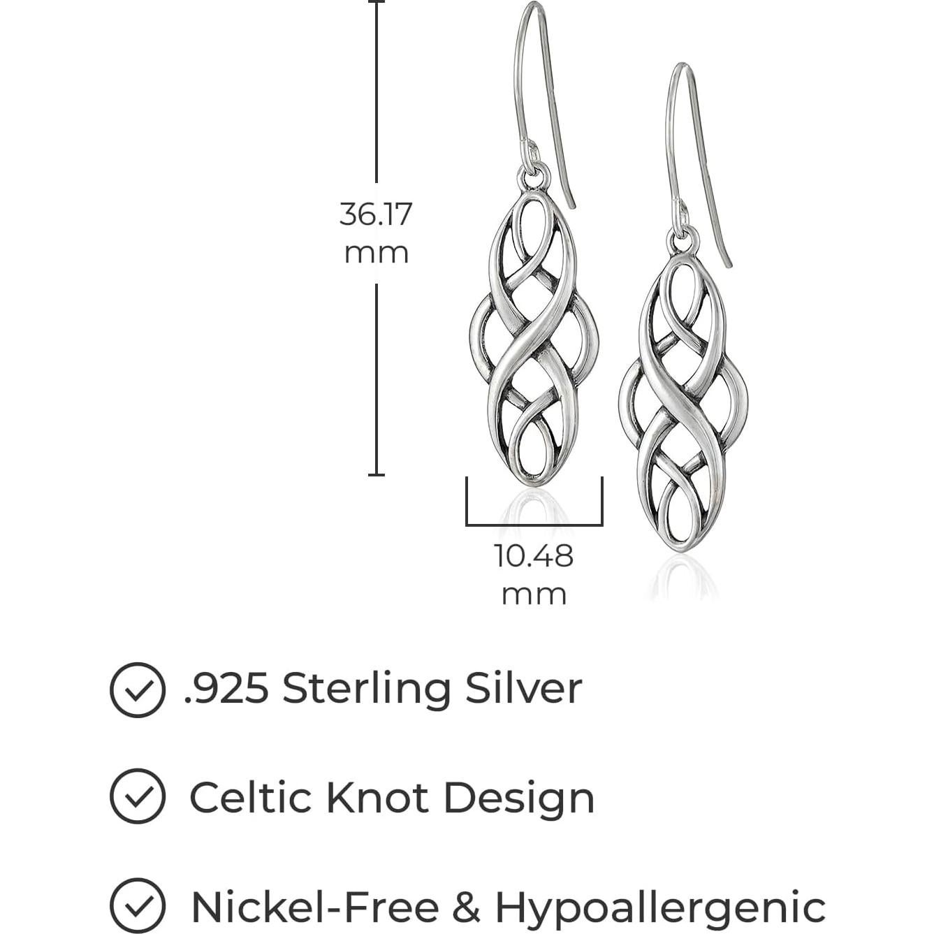 Pendientes Colgantes Amazon Essentials Plata Estilizados