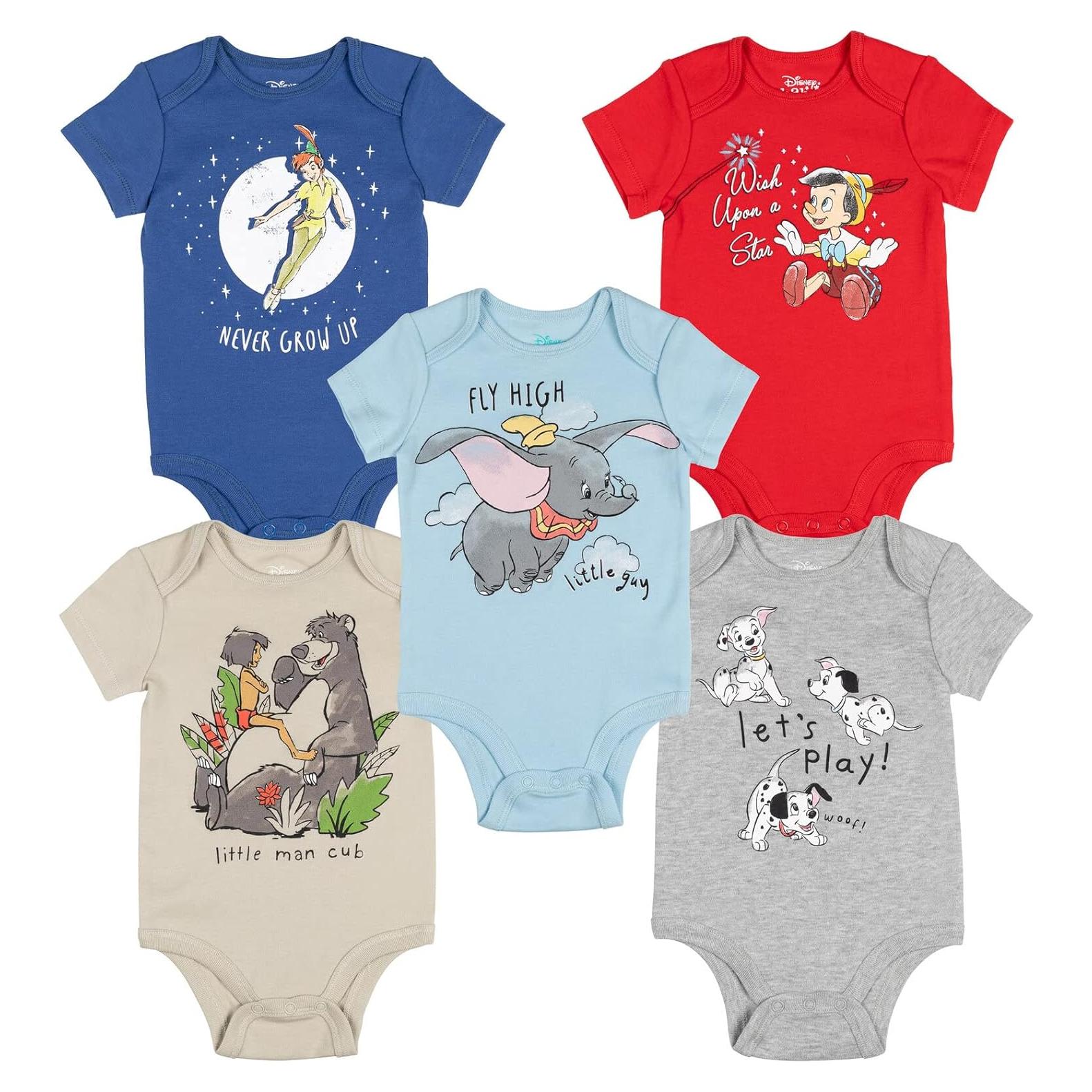 Bodysuits Disney Classics para Recién Nacido - Paquete de 5