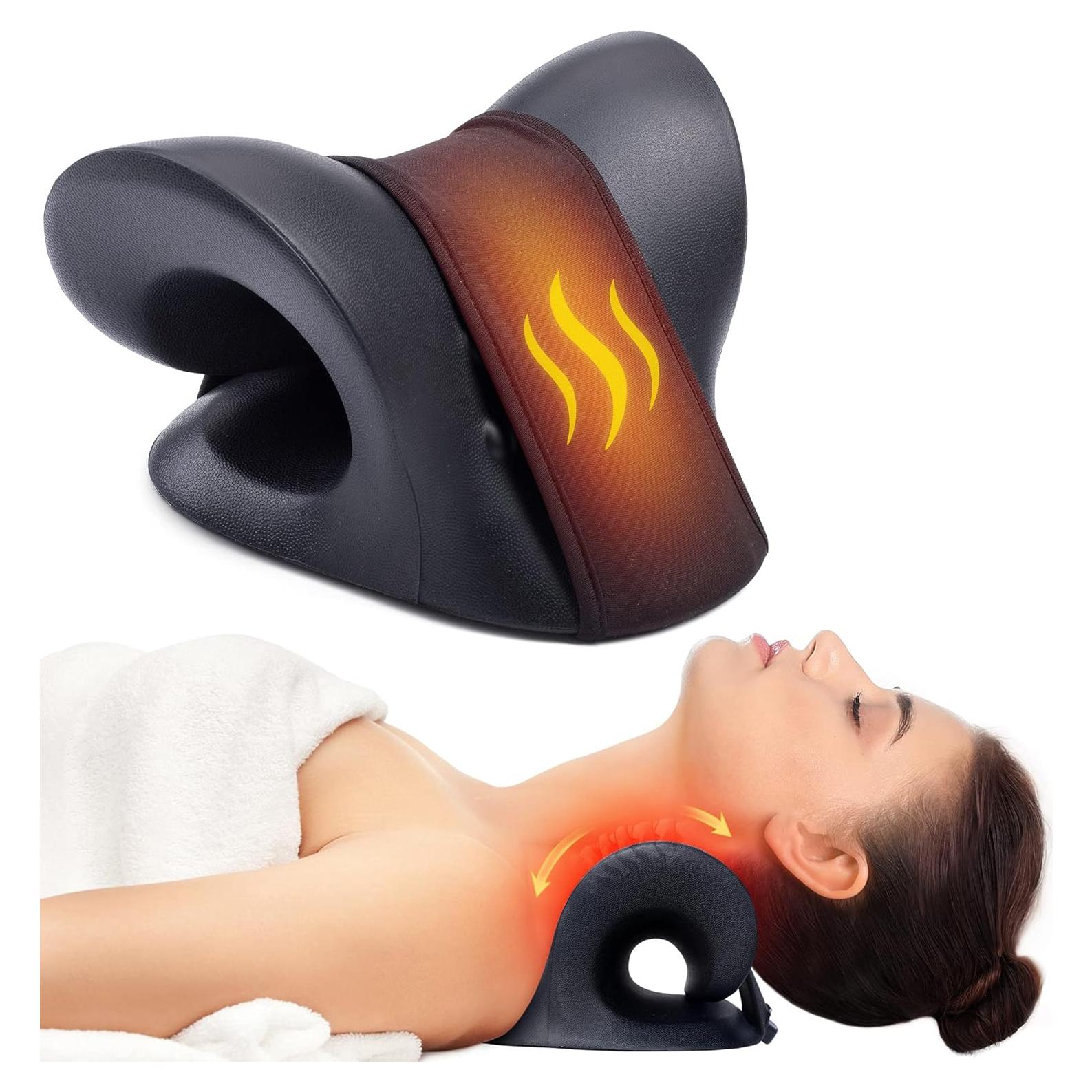 Estirador de Cuello Cozyhealth Calentado con Almohada de Grafeno