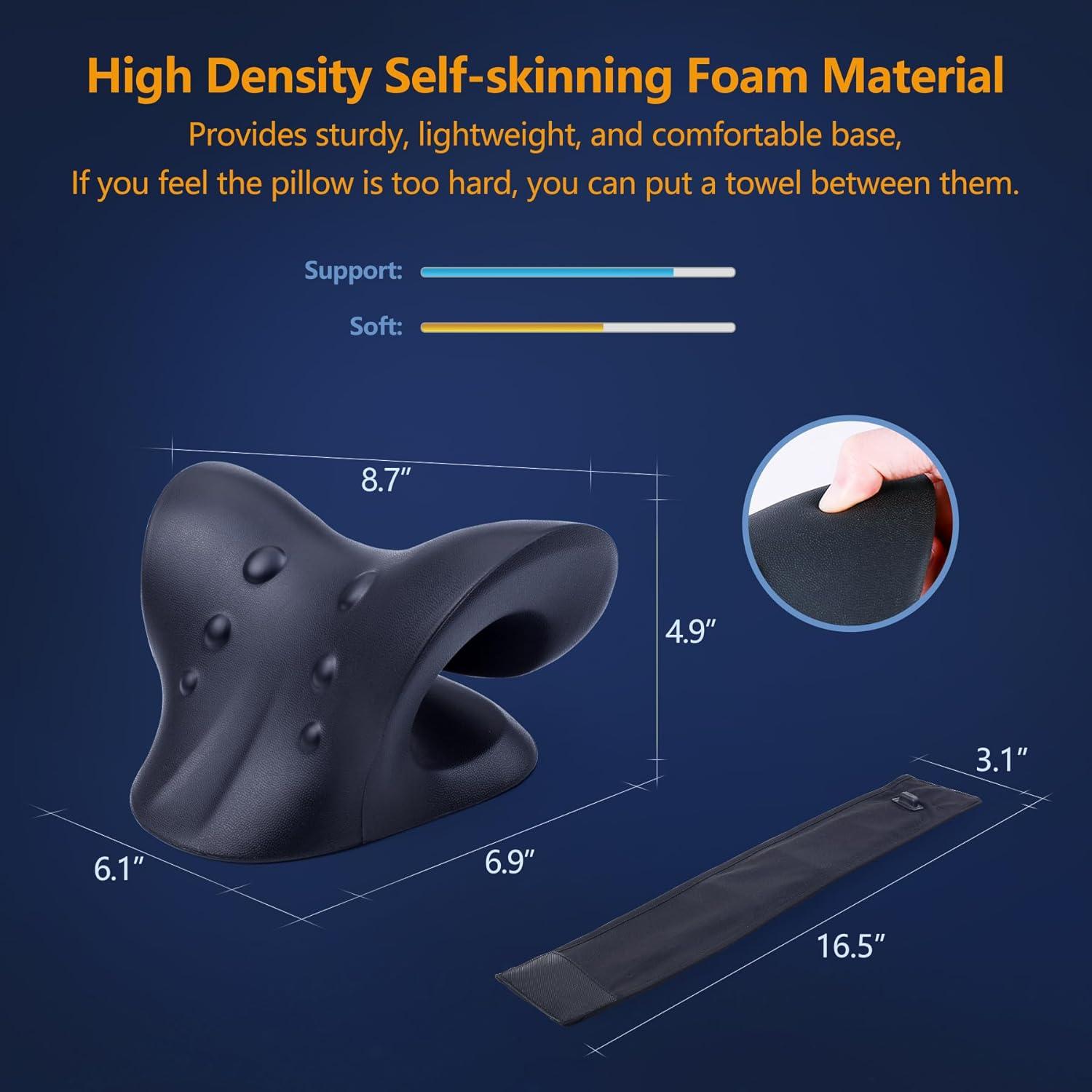 Estirador de Cuello Cozyhealth Calentado con Almohada de Grafeno