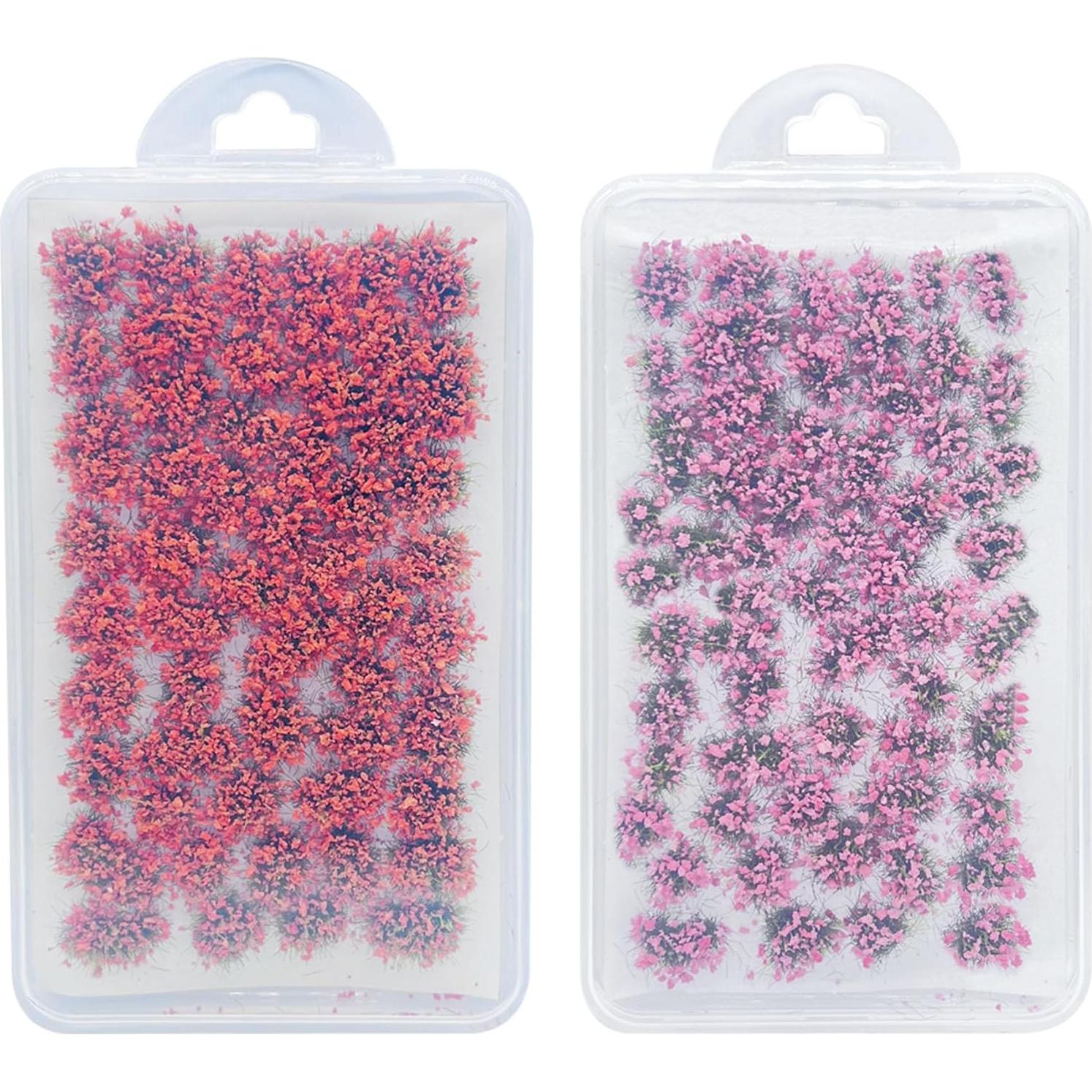 Woohome 106 Pcs Flores Autoadhesivas Rosa y Naranja para Diorama