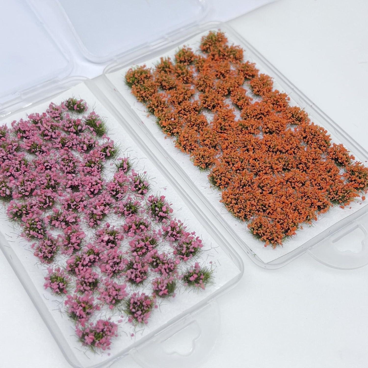 Woohome 106 Pcs Flores Autoadhesivas Rosa y Naranja para Diorama