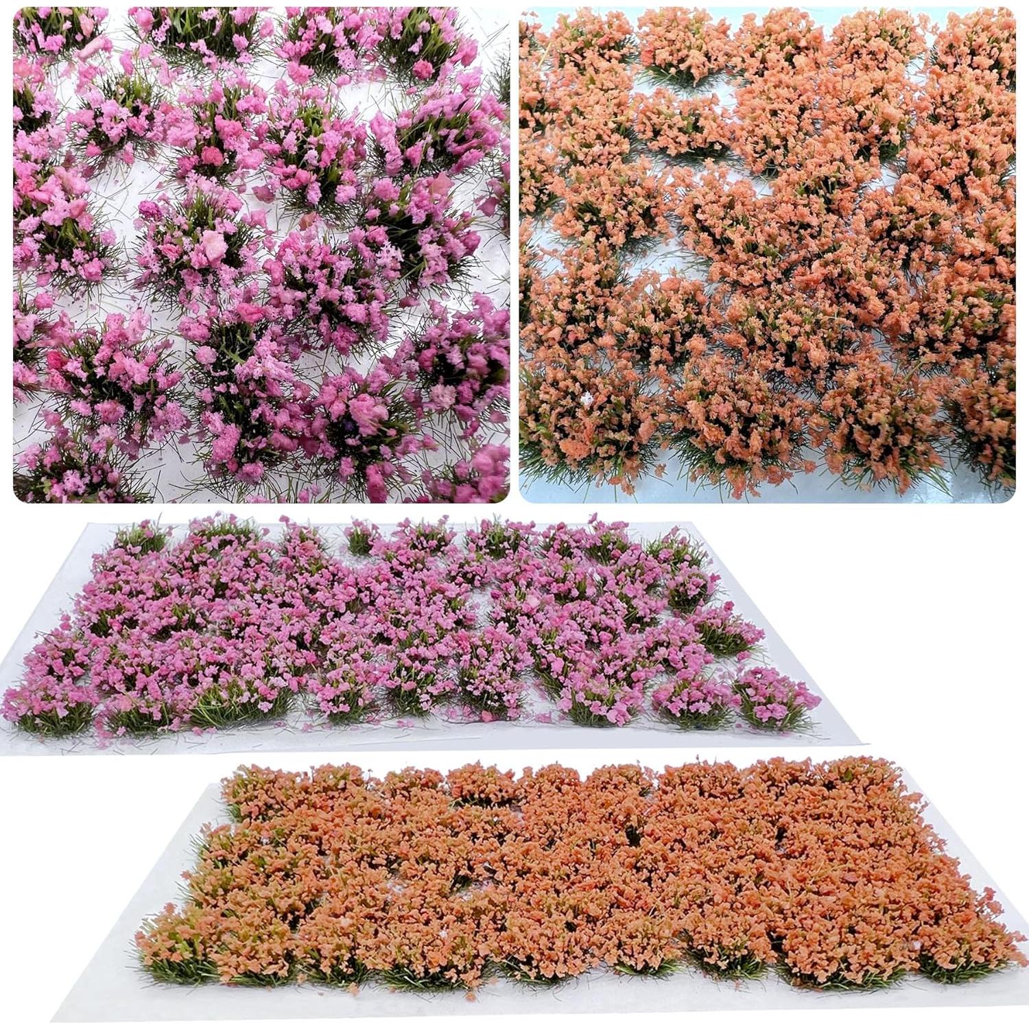 Woohome 106 Pcs Flores Autoadhesivas Rosa y Naranja para Diorama