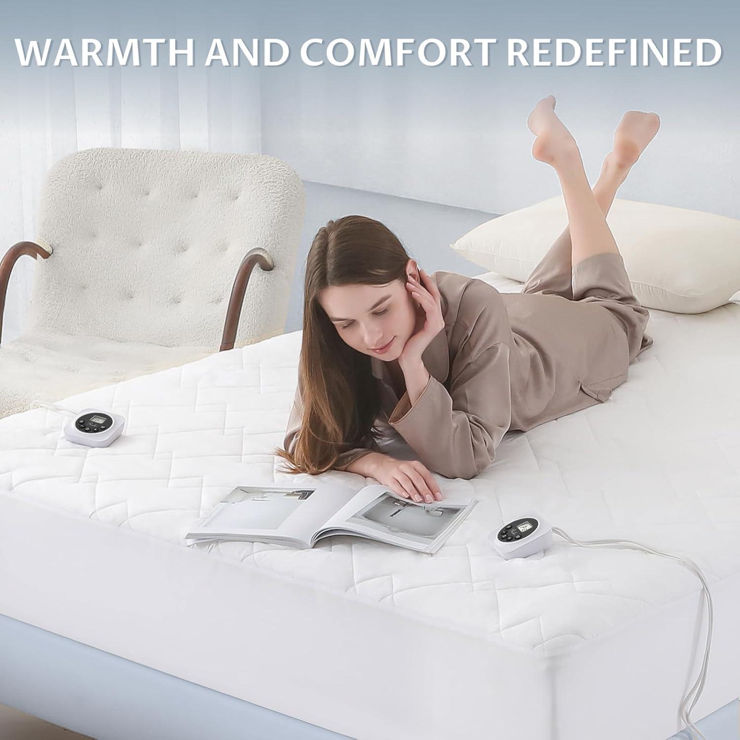 Almohadilla Térmica Eléctrica Reaks Queen Acolchada 12 Niveles