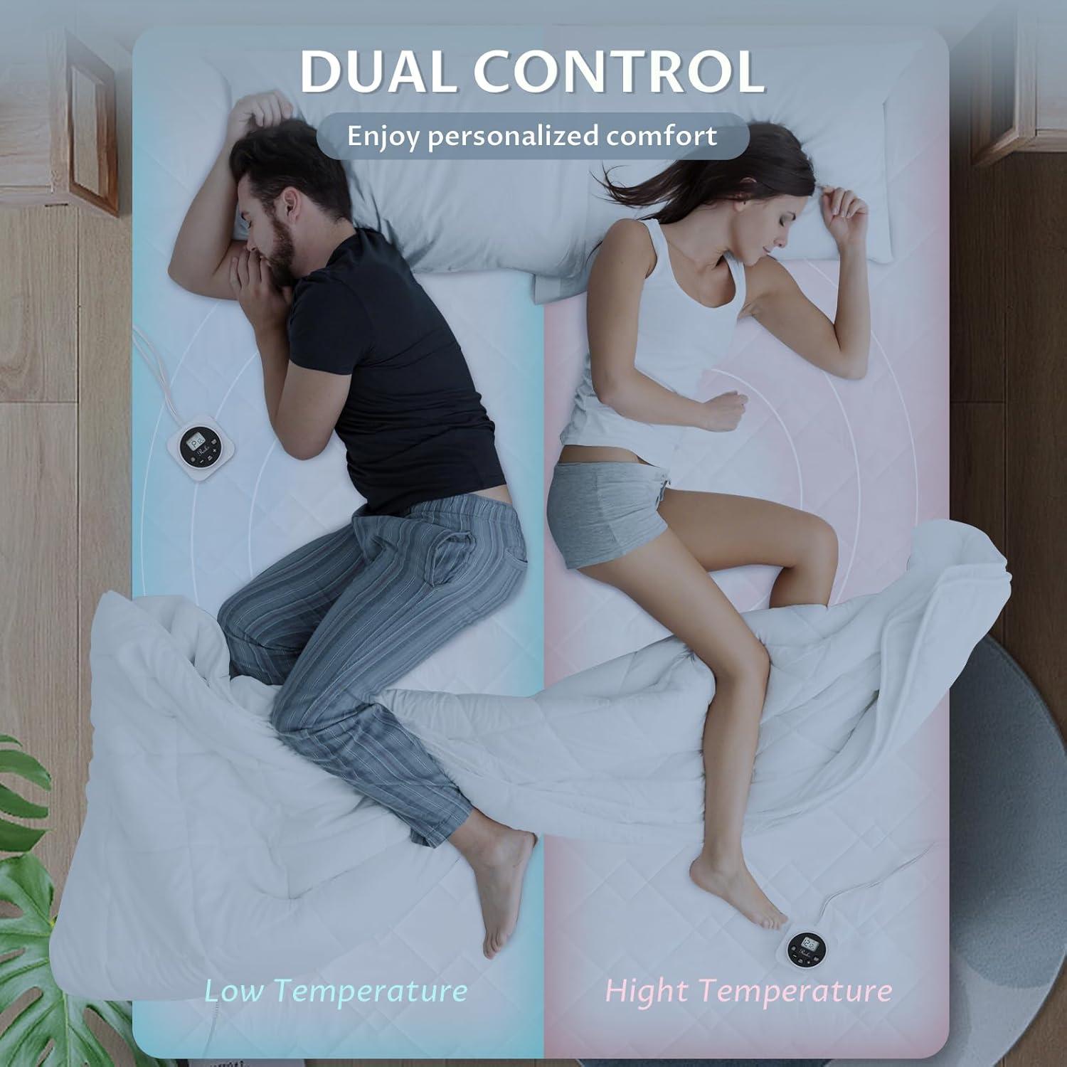 Almohadilla Térmica Eléctrica Reaks Queen Acolchada 12 Niveles