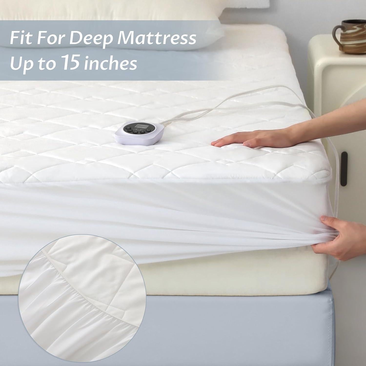 Almohadilla Térmica Eléctrica Reaks Queen Acolchada 12 Niveles