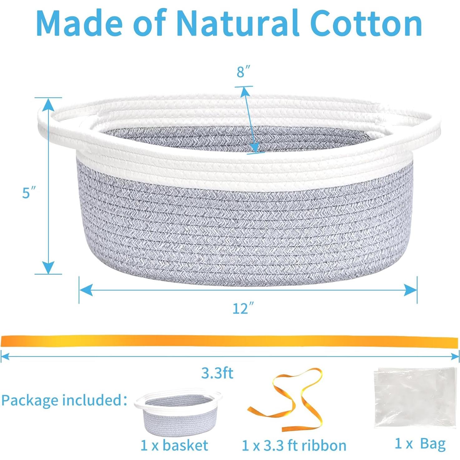 Cesta de Pascua Pequeña ABenkle Gris 30x20x12 cm Decorativa