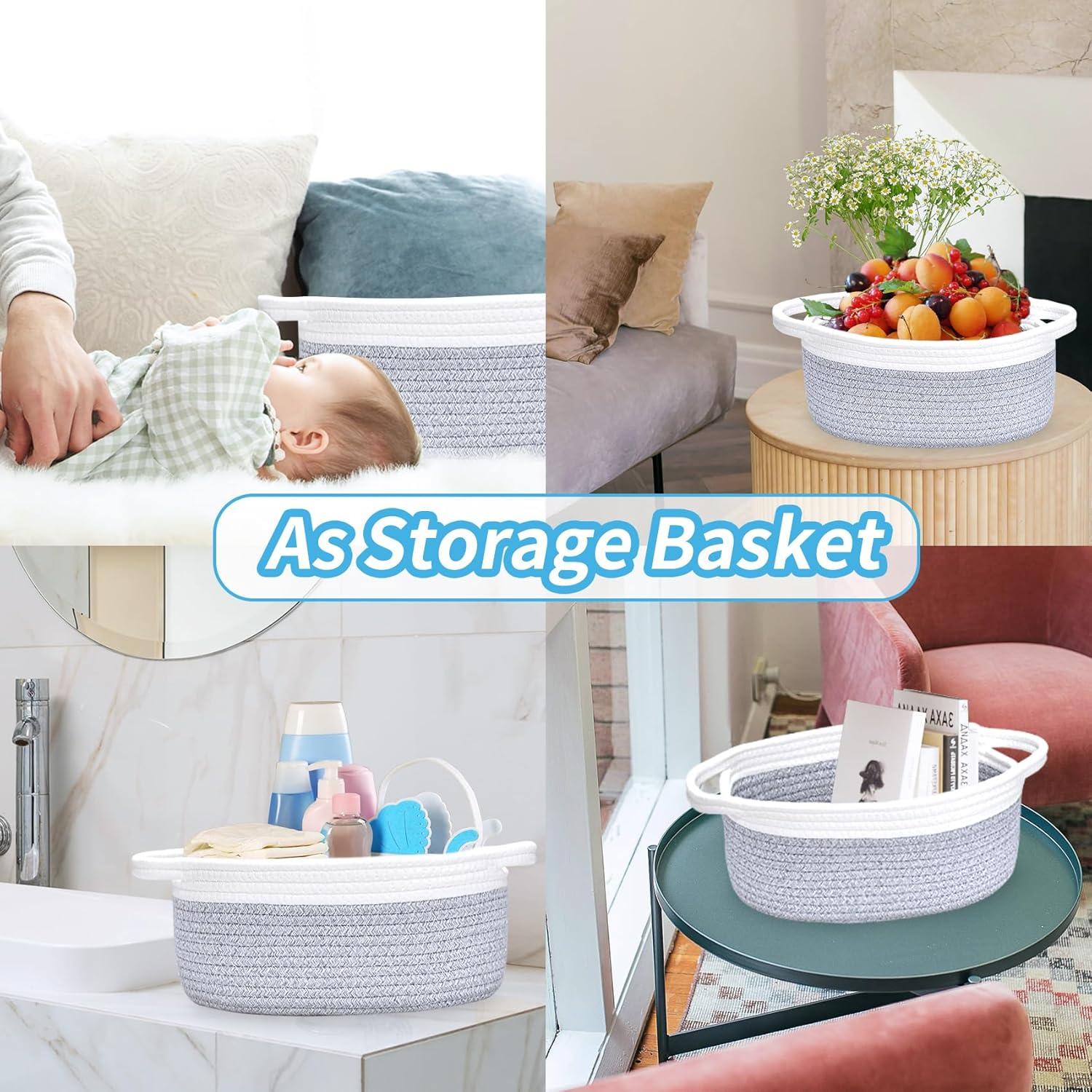 Cesta de Pascua Pequeña ABenkle Gris 30x20x12 cm Decorativa