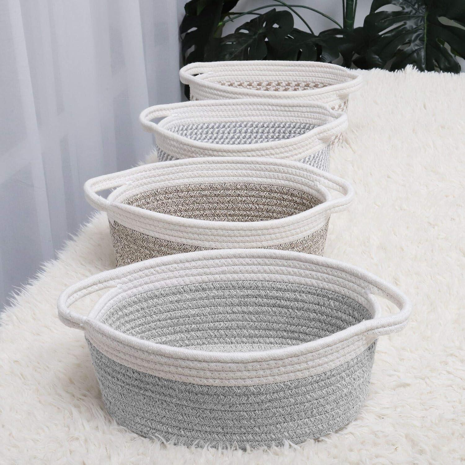 Cesta de Pascua Pequeña ABenkle Gris 30x20x12 cm Decorativa