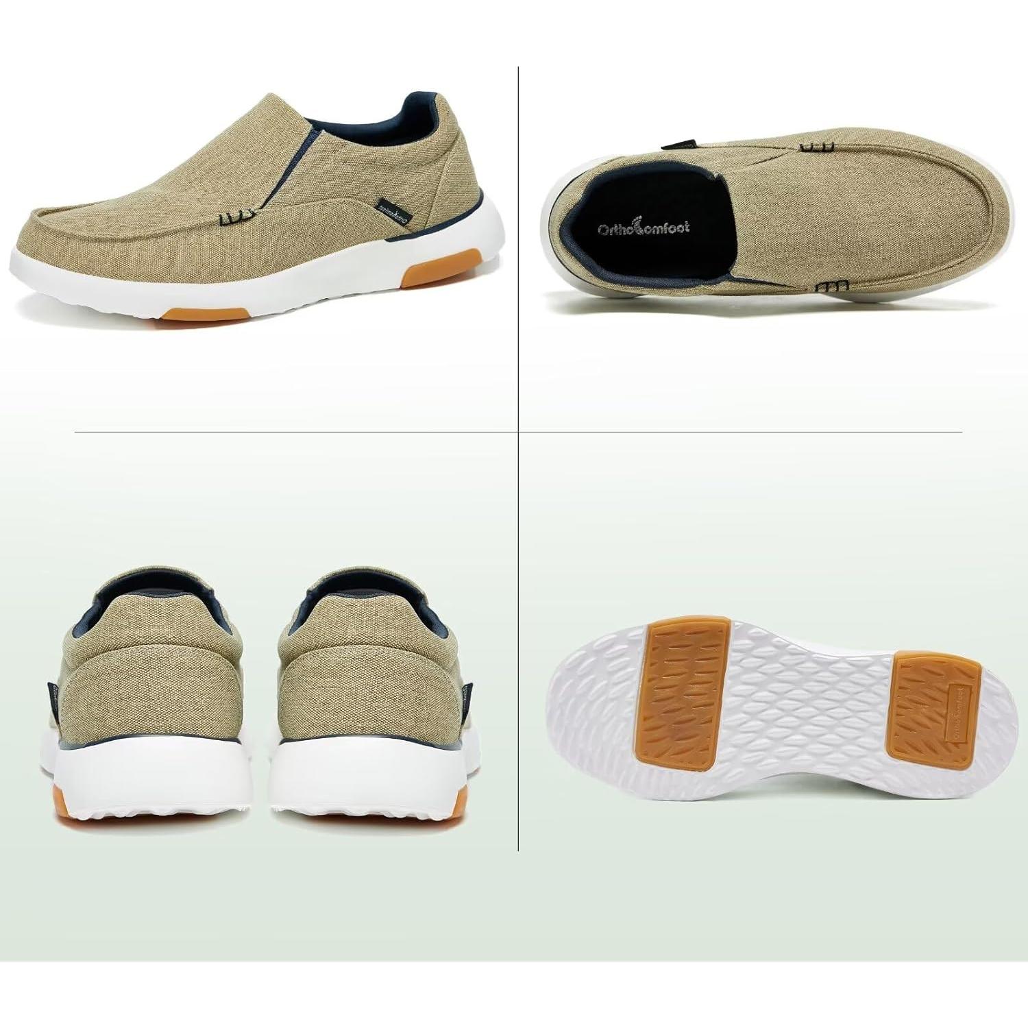 Zapatos Ortopédicos para Hombre OrthoComfoot Caqui Talla 8