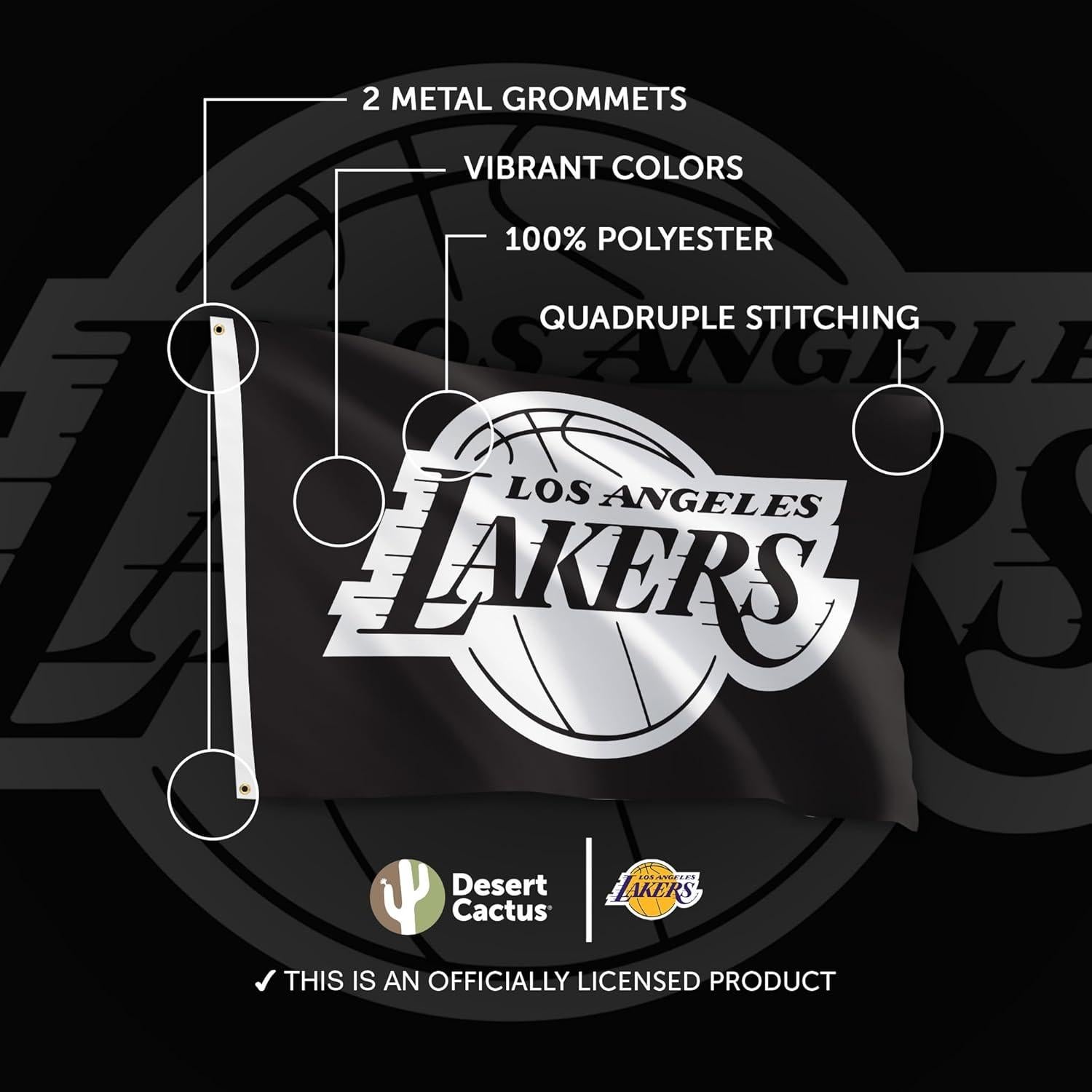 Bandera Los Angeles Lakers Desert Cactus 3x1.5m Poliester