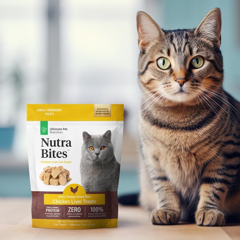 Golosinas Liofilizadas para Gatos Nutra Bites 70g Hígado de Pollo
