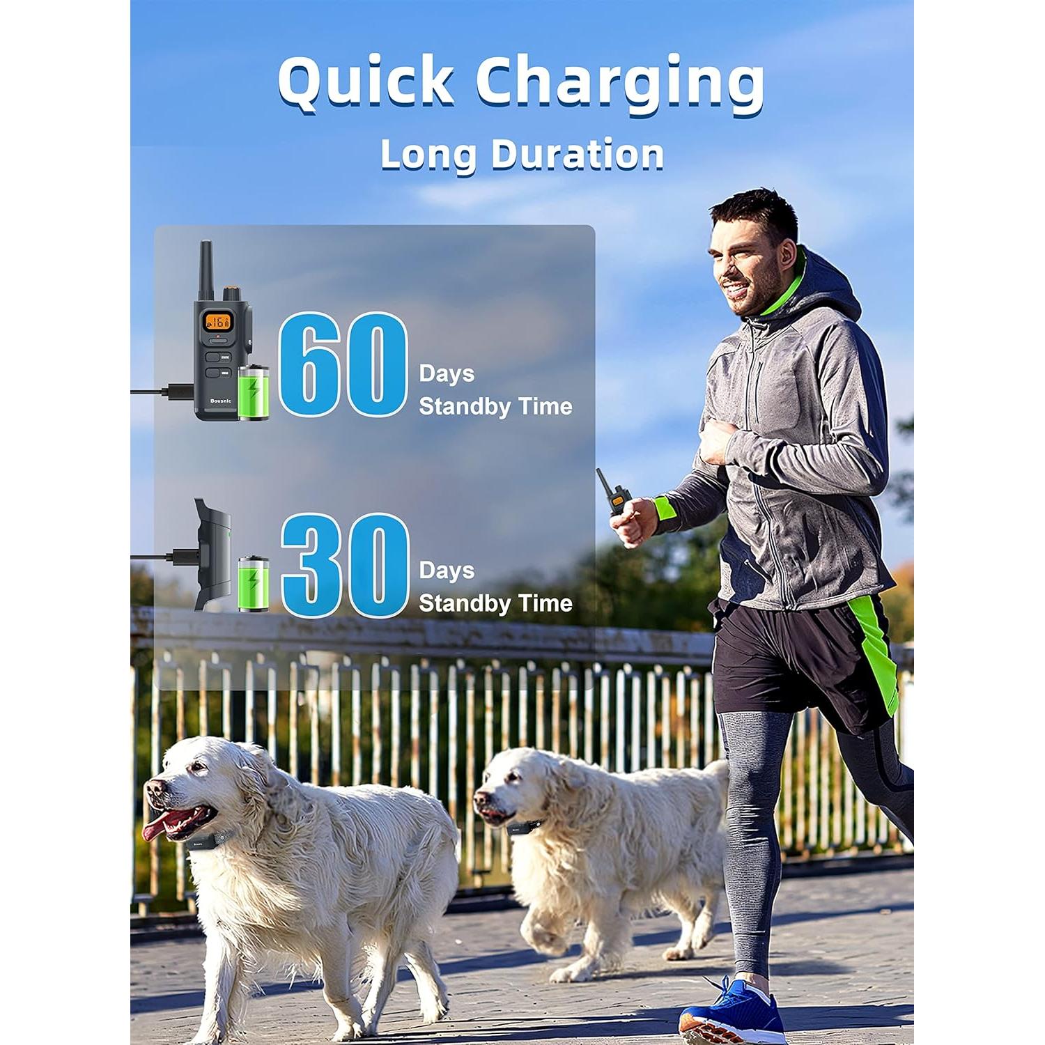 Collar de Entrenamiento Bousnic para Perros con Control Remoto