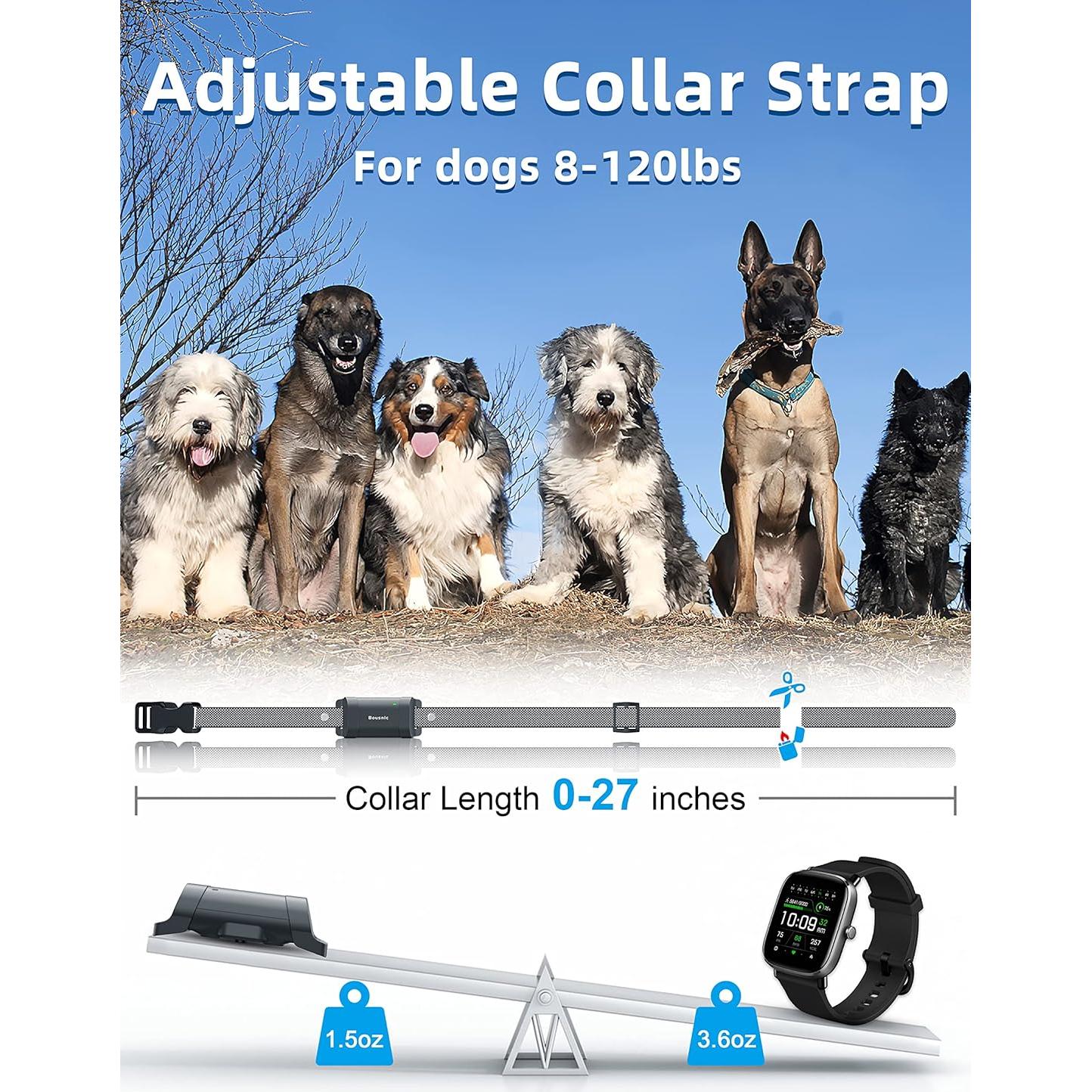 Collar de Entrenamiento Bousnic para Perros con Control Remoto