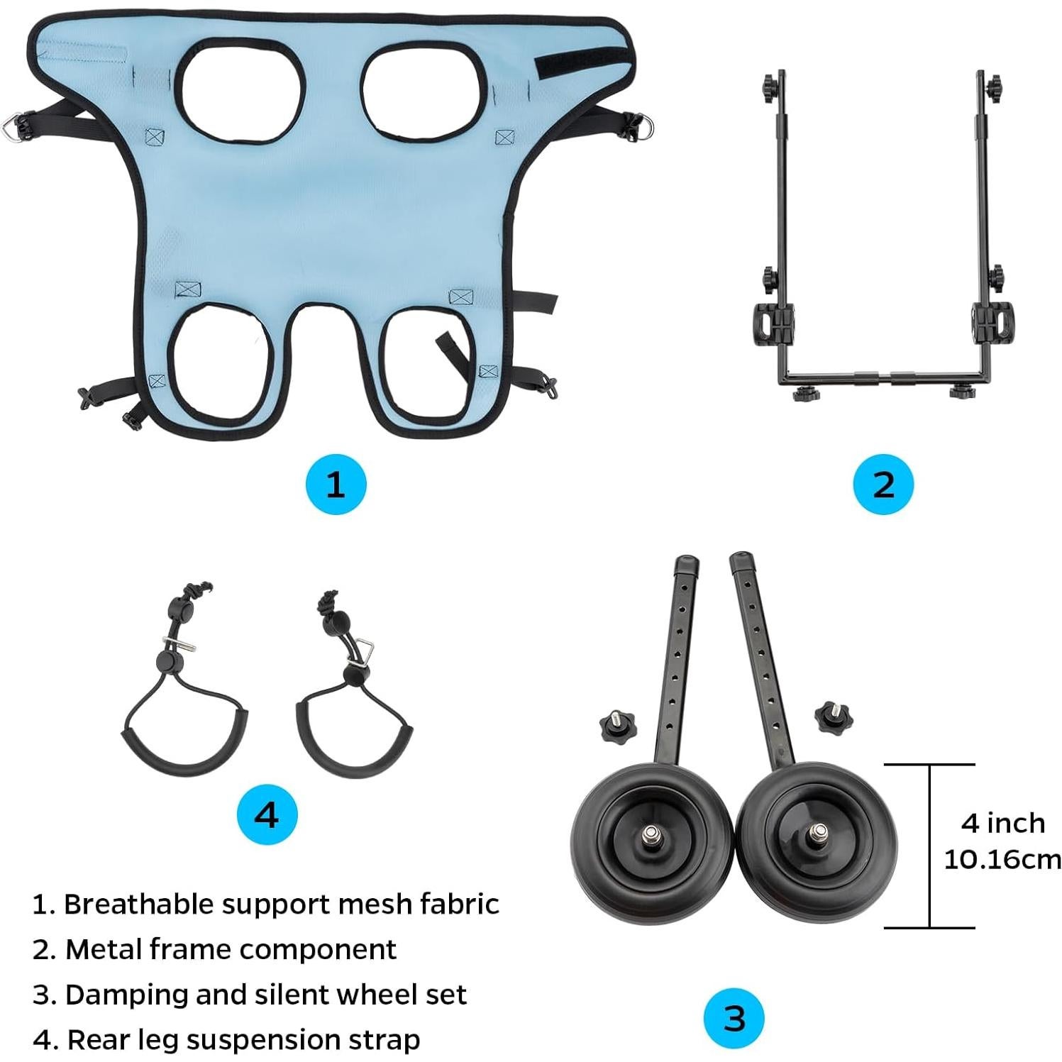 Silla de Ruedas para Perros Pequeños Celestaura Ajustable