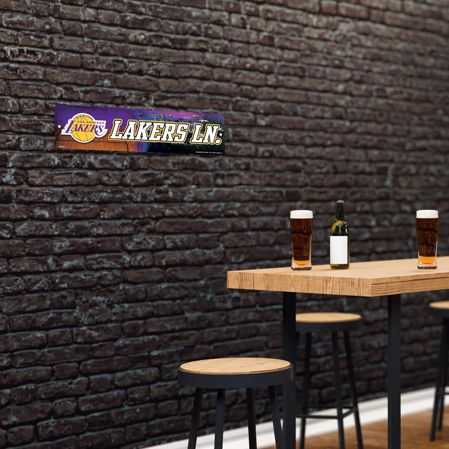 Señal de Calle Plástica Rico Industries NBA Lakers 10x40cm