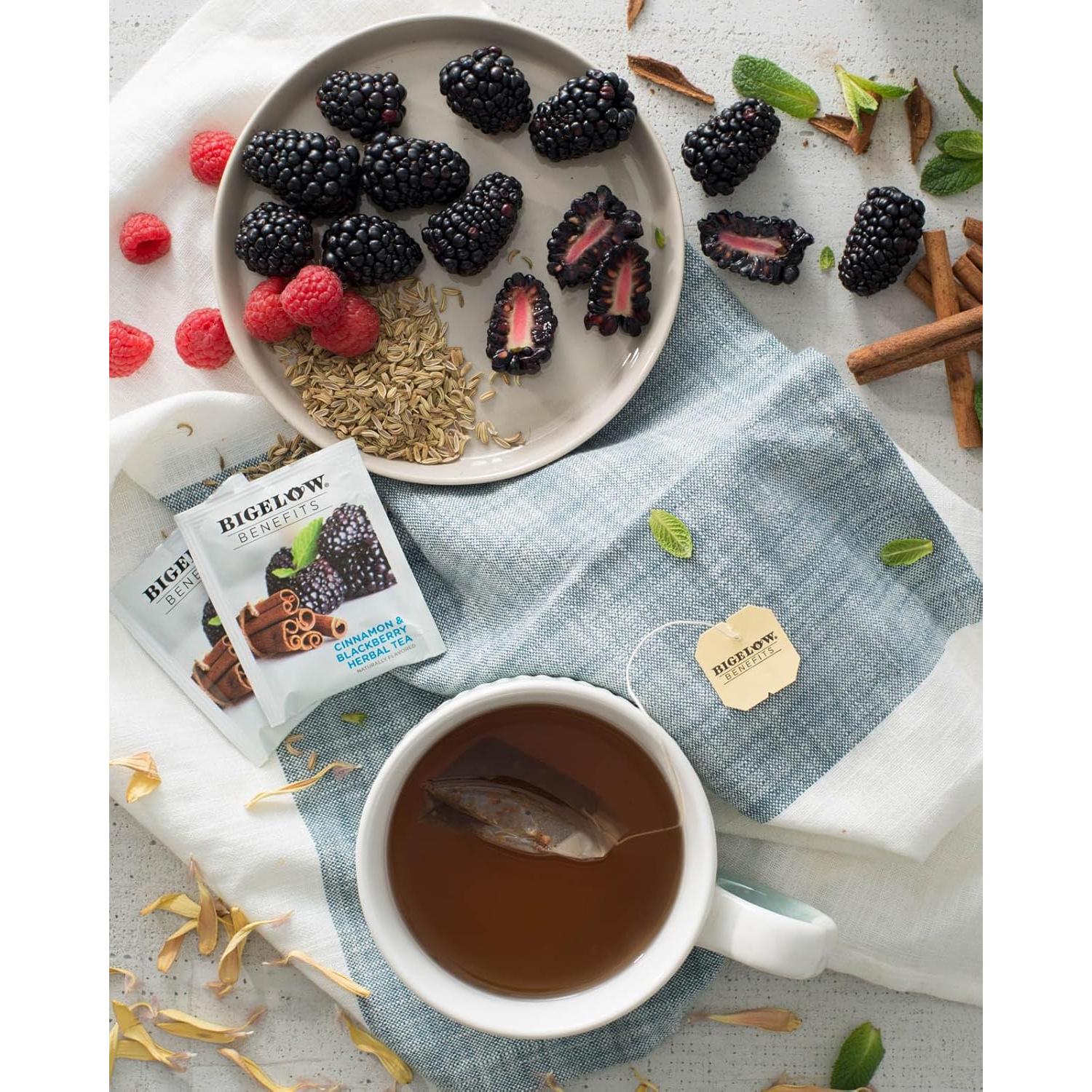 Té Bigelow Balance Canela y Mora 108 Cuentos Sin Cafeína