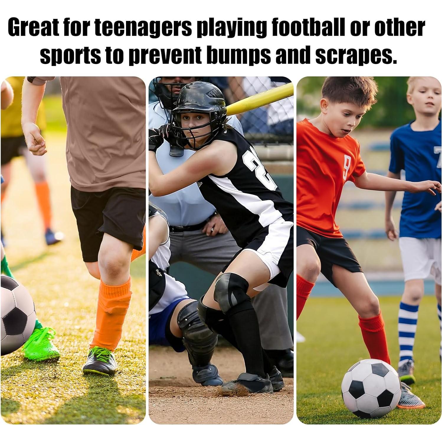 Mini Espinilleras de Fútbol NQEUEPN 8x5cm para Adolescentes